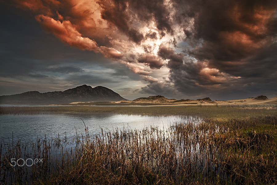 Sony a7R + Minolta AF 17-35mm F2.8-4 (D) sample photo. Louro lagoon sunset photography