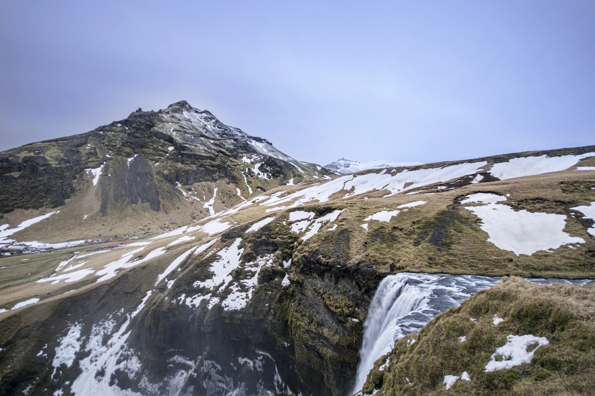 Sigma 10-20mm F4-5.6 EX DC HSM sample photo. Skógafoss from above photography