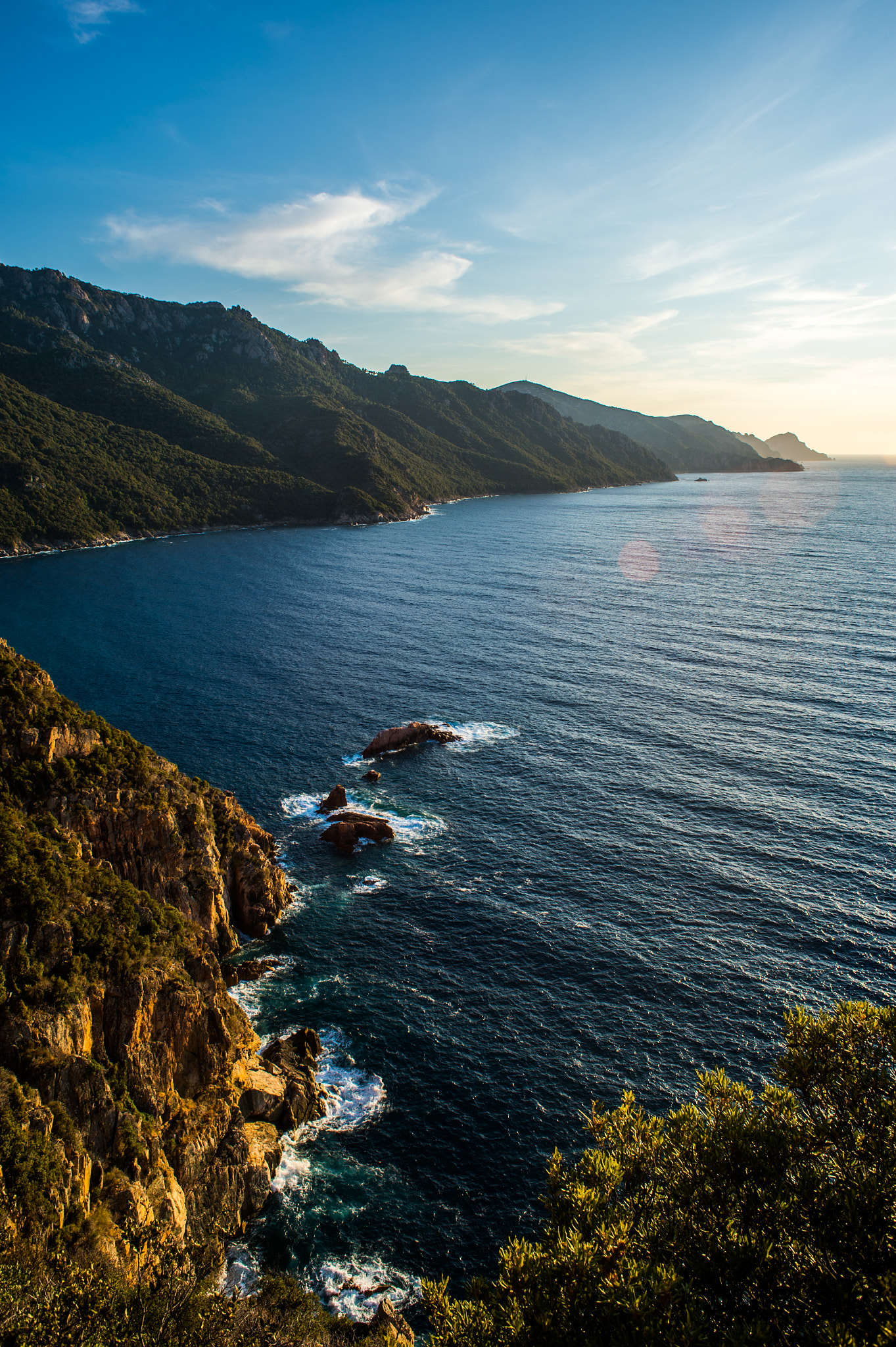 Nikon Df + Nikon AF Nikkor 24mm F2.8D sample photo. Corsica sunset photography