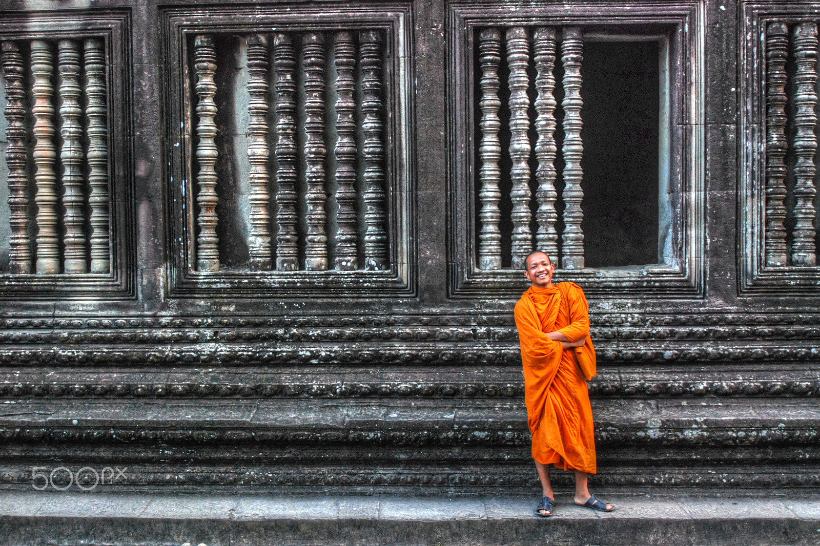 Nikon D80 sample photo. A purest smile in angkor wat photography