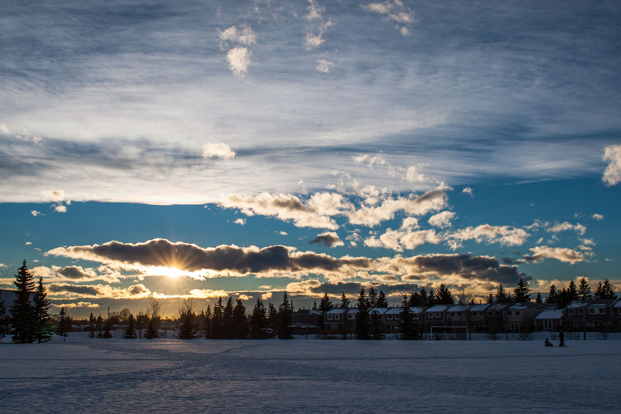Canon EOS-1D Mark III sample photo. Winter sunset photography