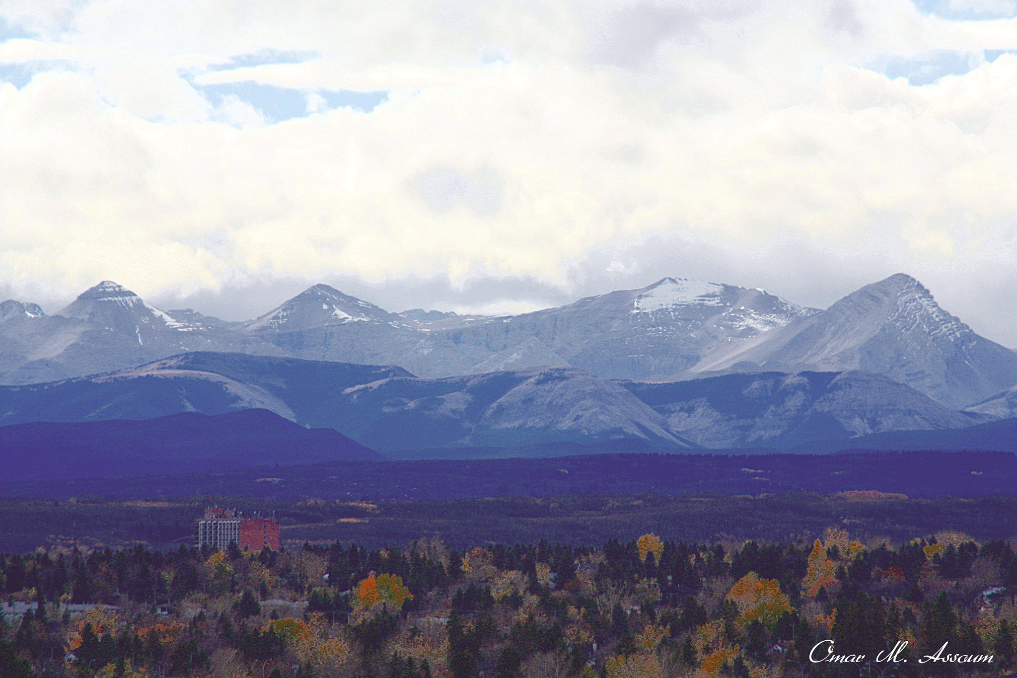 Canon EF 75-300mm F4.0-5.6 IS USM sample photo. The rockies at dawn photography