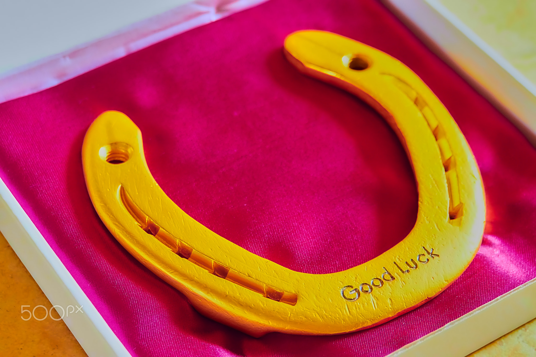 Golden Good Luck Horseshoe