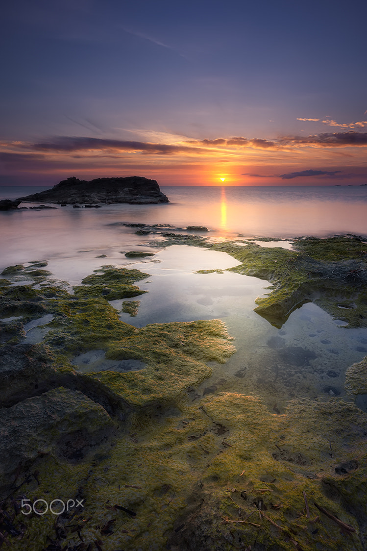 Sony a7R + ZEISS Touit 12mm F2.8 sample photo. Ibiza sunset in salinas beach photography