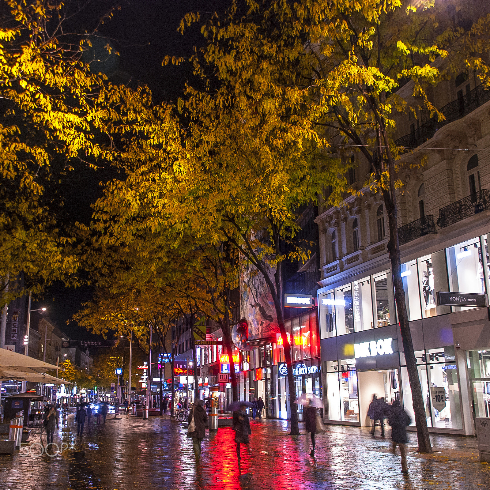 Nikon D80 sample photo. Rainy night in vienna photography