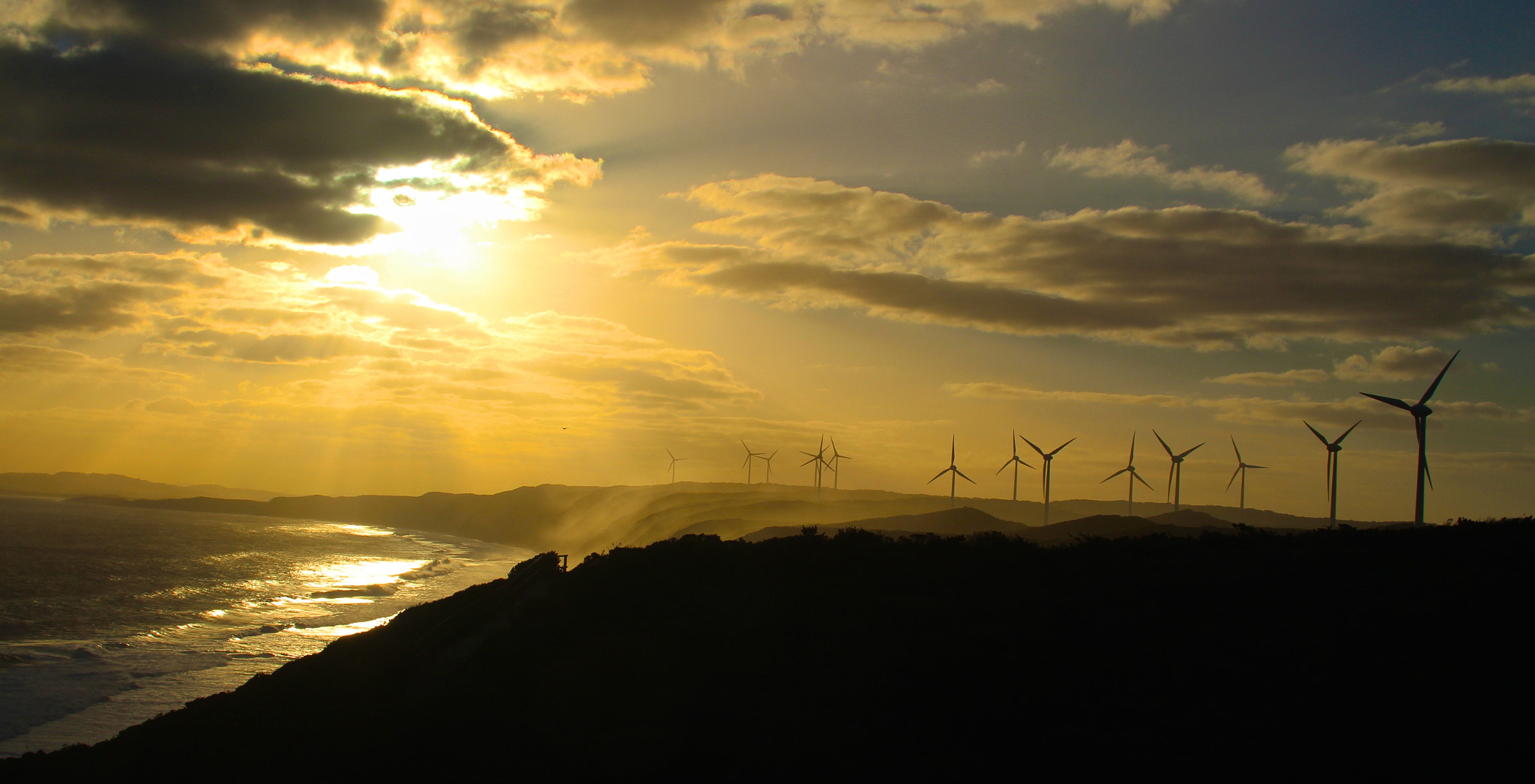 Sigma 30mm F1.4 EX DC HSM sample photo. Sunset at albany wind farm photography