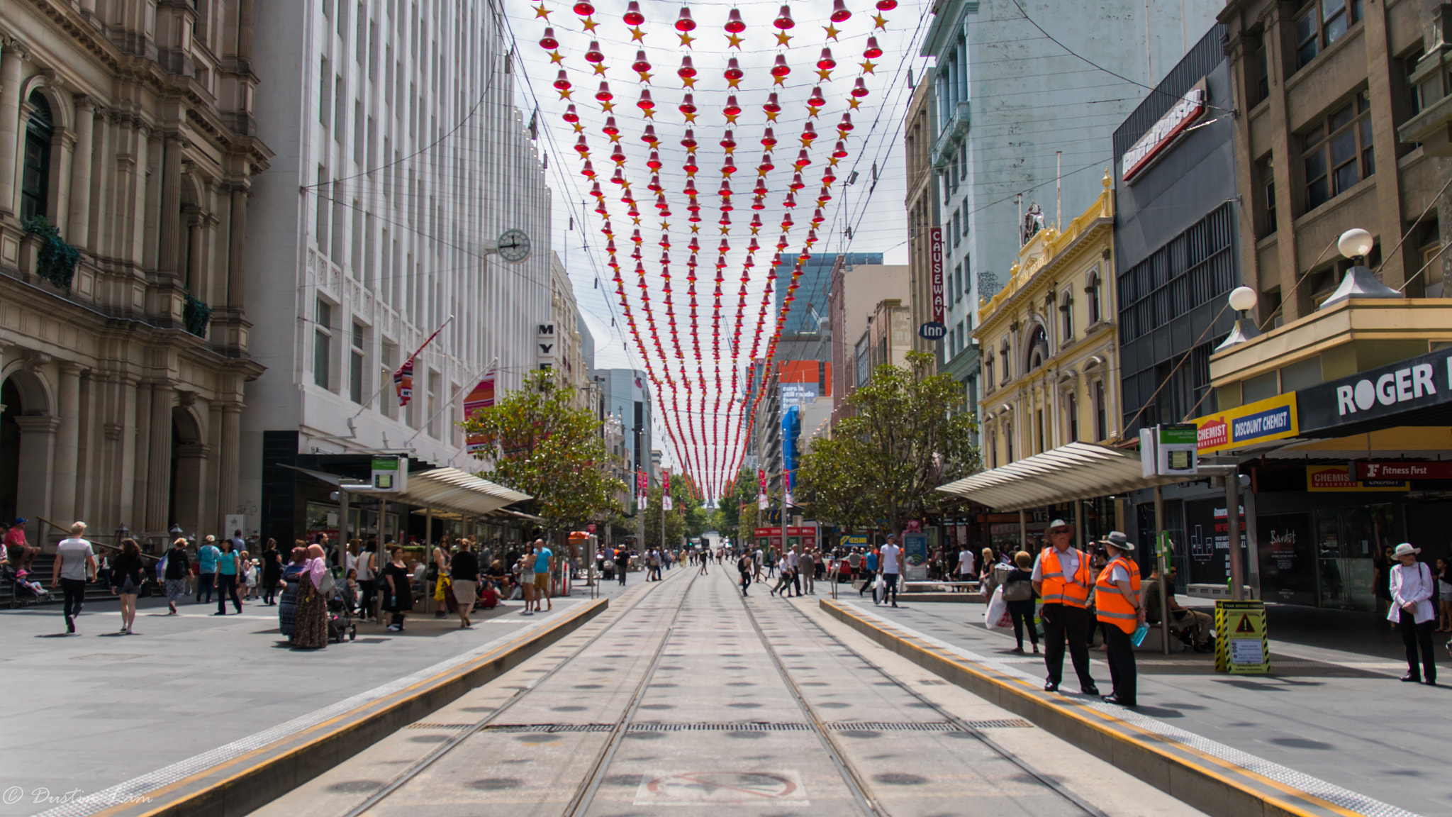 Sony a7R II sample photo. Looking up bourke street mall photography