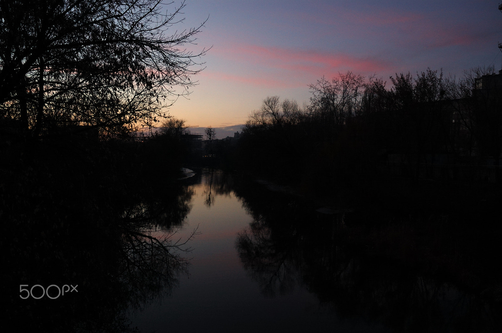 Nikon D40 sample photo. Winter sunset on the river kharkiv... photography
