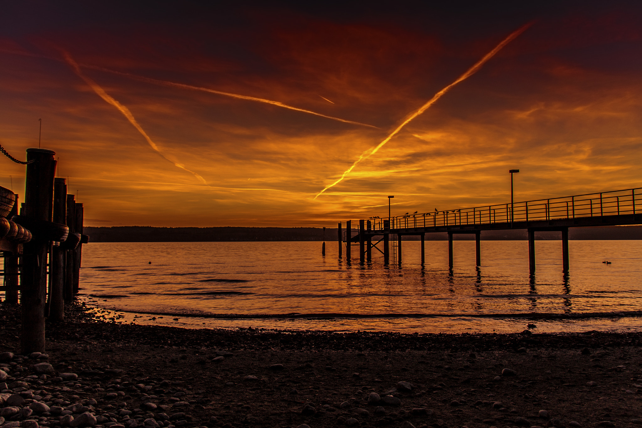 Sigma 18-250mm F3.5-6.3 DC OS HSM sample photo. Sunset at lake constance photography