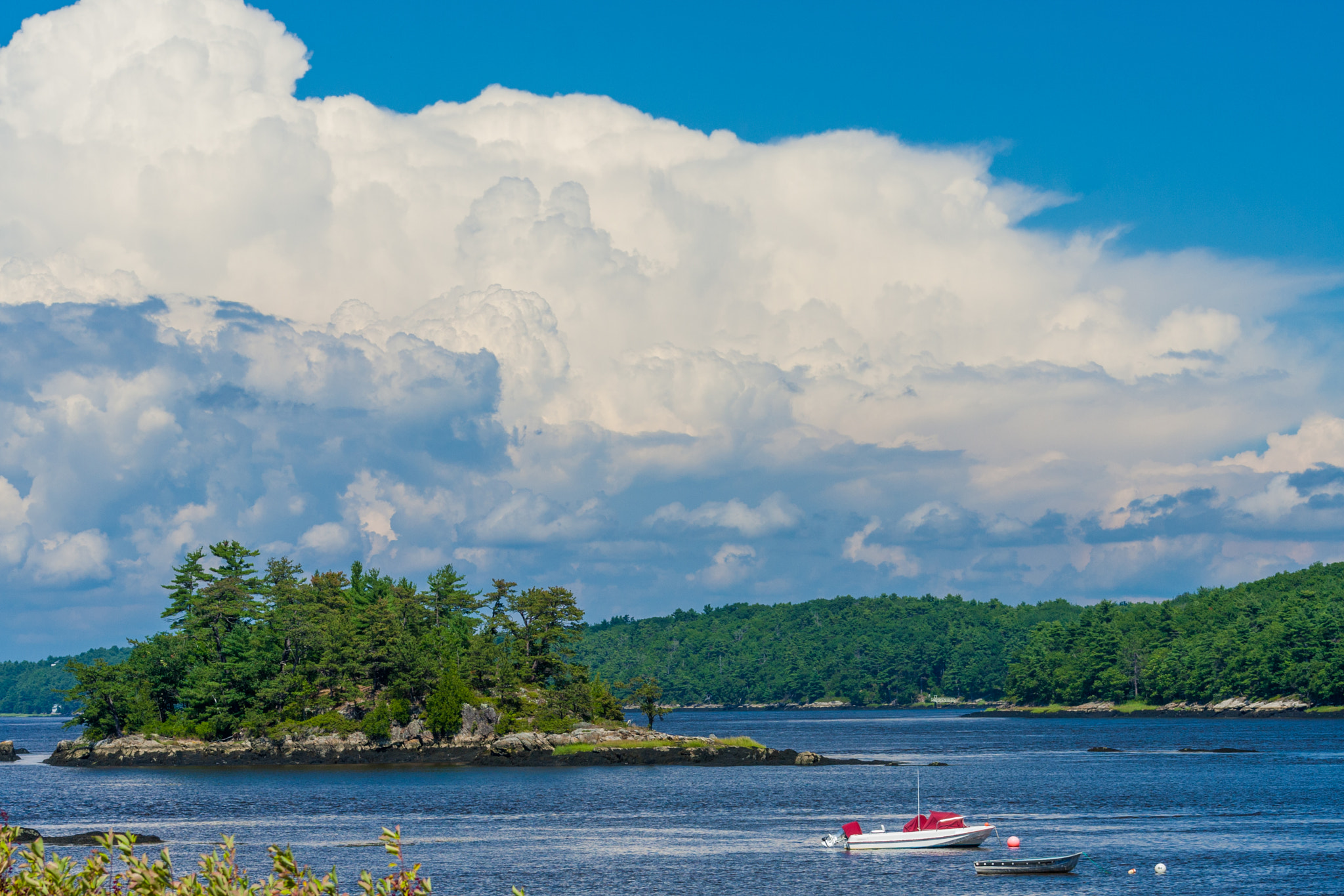 Canon EOS 40D + Canon EF 75-300mm f/4-5.6 USM sample photo. Summer on the kennebec river photography