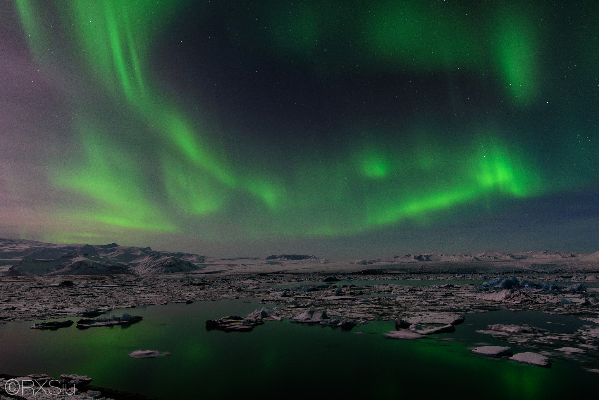 Nikon AF-S Nikkor 14-24mm F2.8G ED sample photo. Jokulsarlon aurora borealis photography