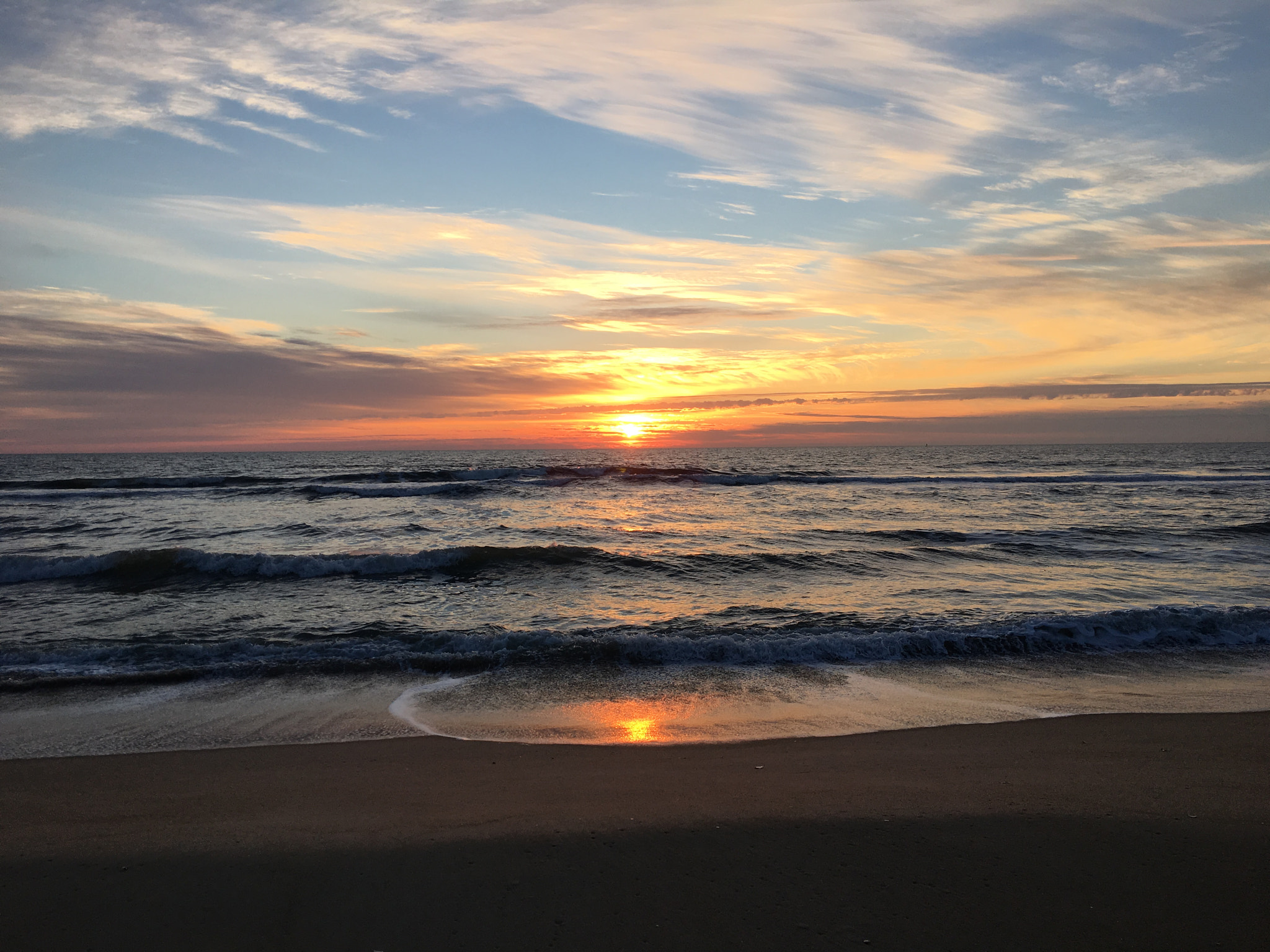 Sunrise in Ocean City Maryland January 28, 2016. T ...