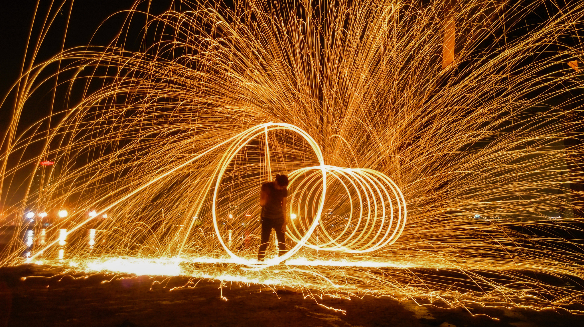 HTC ONE (E8) DUAL SIM sample photo. Steel wool photography