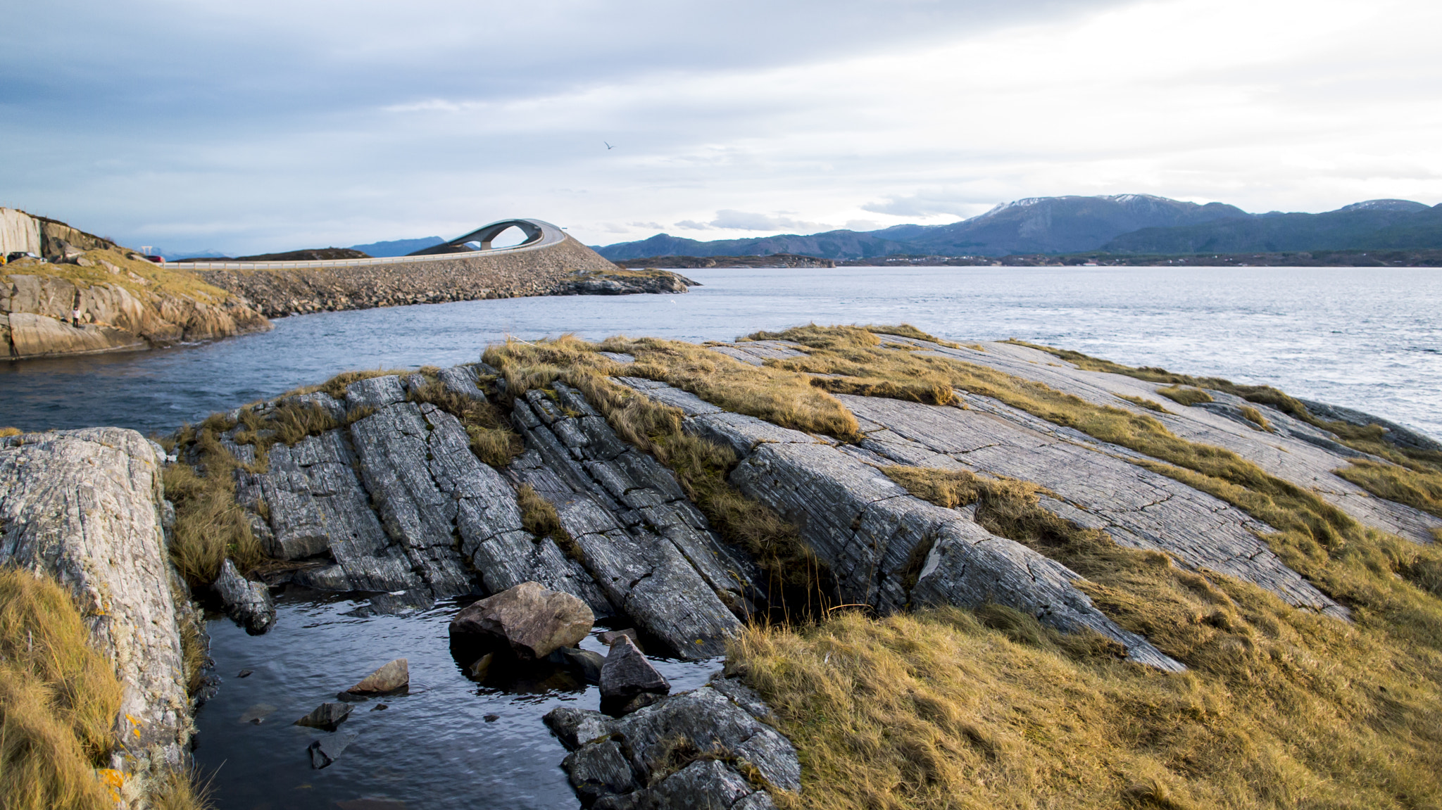 Panasonic Lumix DMC-GF5 + OLYMPUS M.12mm F2.0 sample photo. Atlantic road with sunrise photography