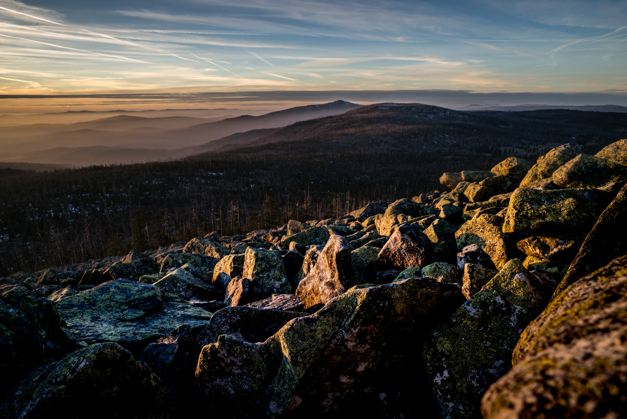 Elmarit-M 1:2.8/21 sample photo. Bavarian forest sunset photography