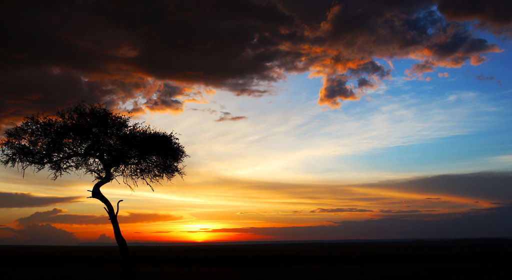 Colorful Sunset in the Maasai Mara by Cullen McHale on 500px.com
