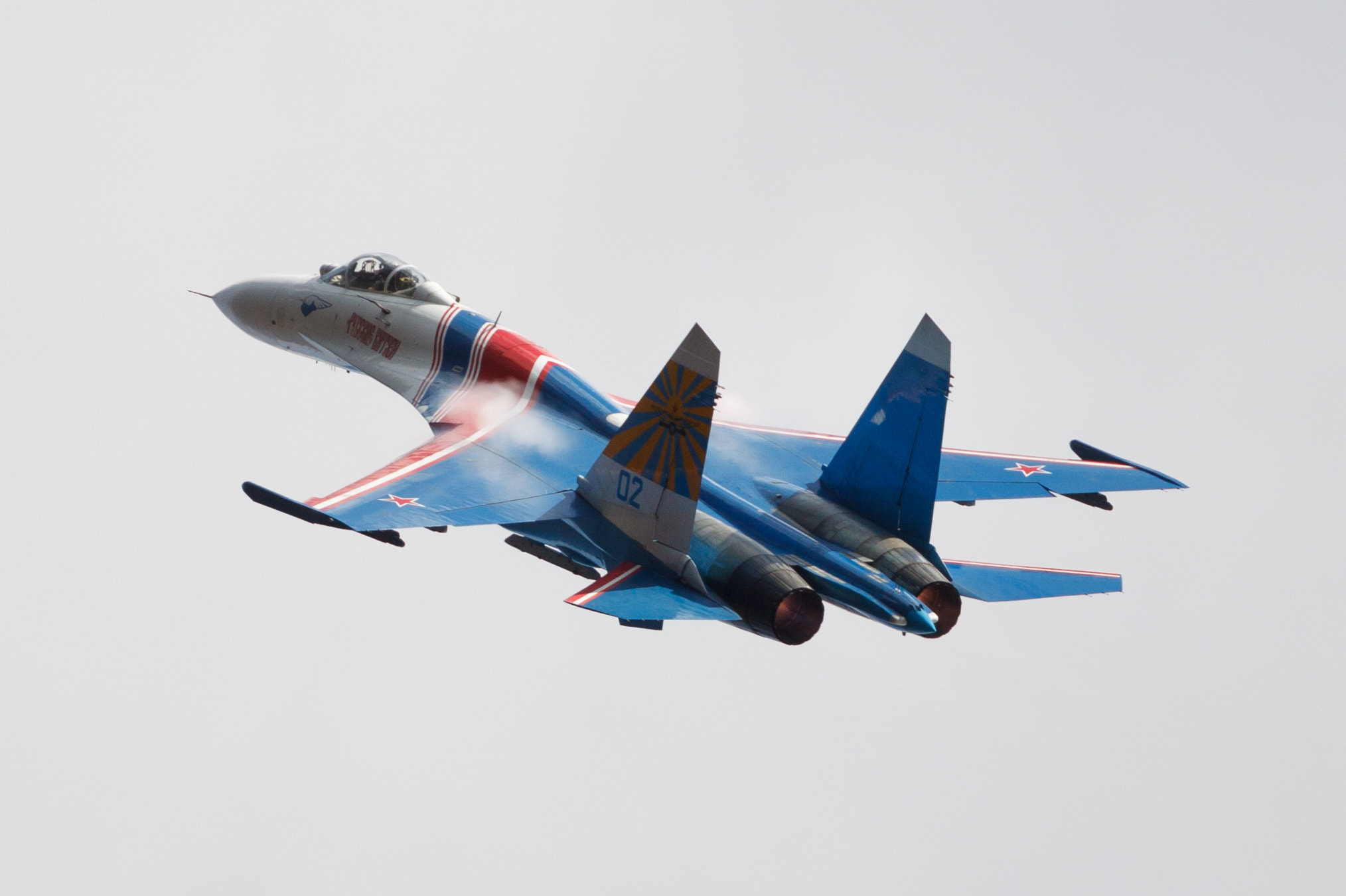 Canon EF-S 55-250mm F4-5.6 IS STM sample photo. Sukhoi su-27p. "russian knights" aerobatics team photography