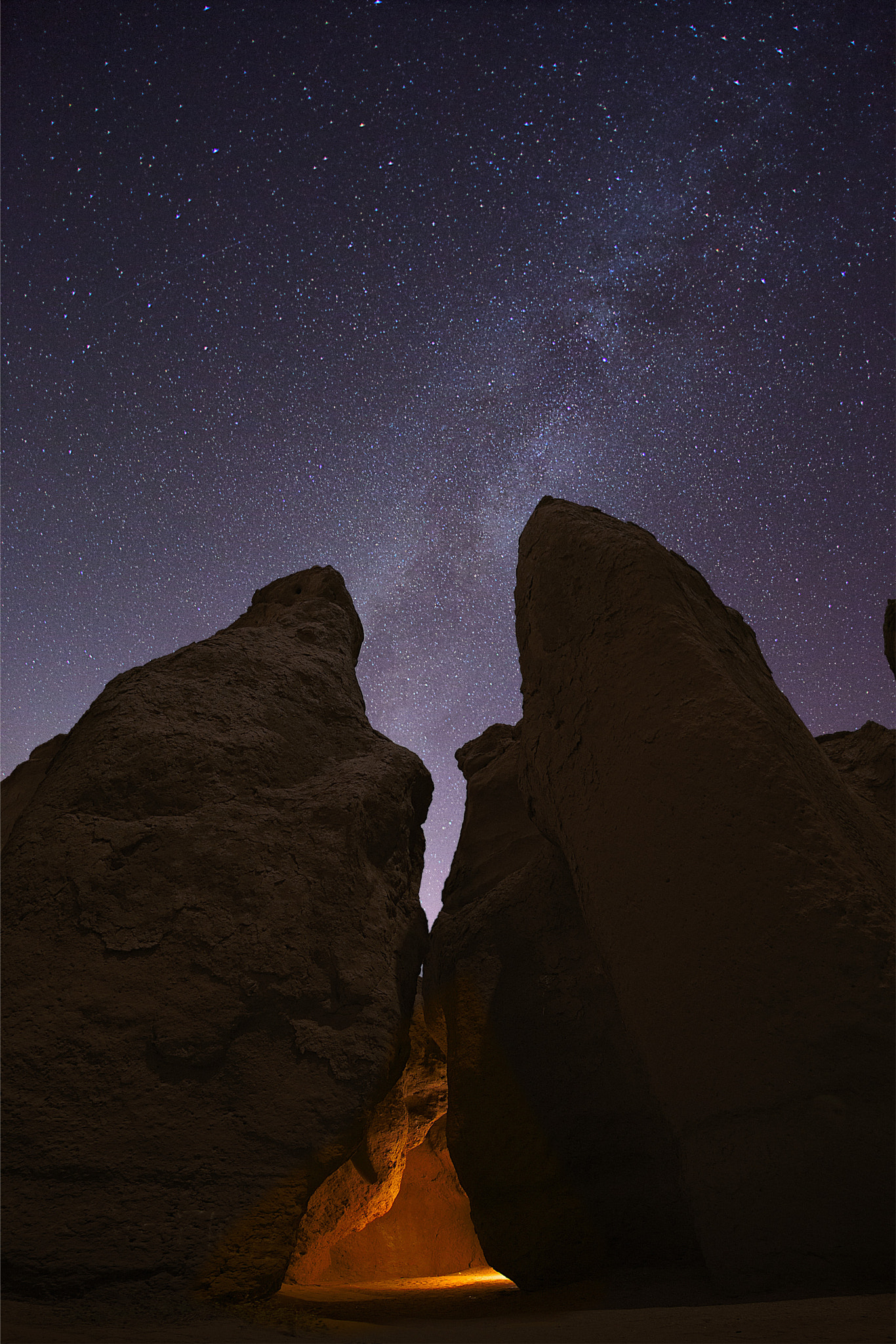 Canon EOS 5D Mark II + Sigma 15mm f/2.8 EX Fisheye sample photo. Cave at night photography