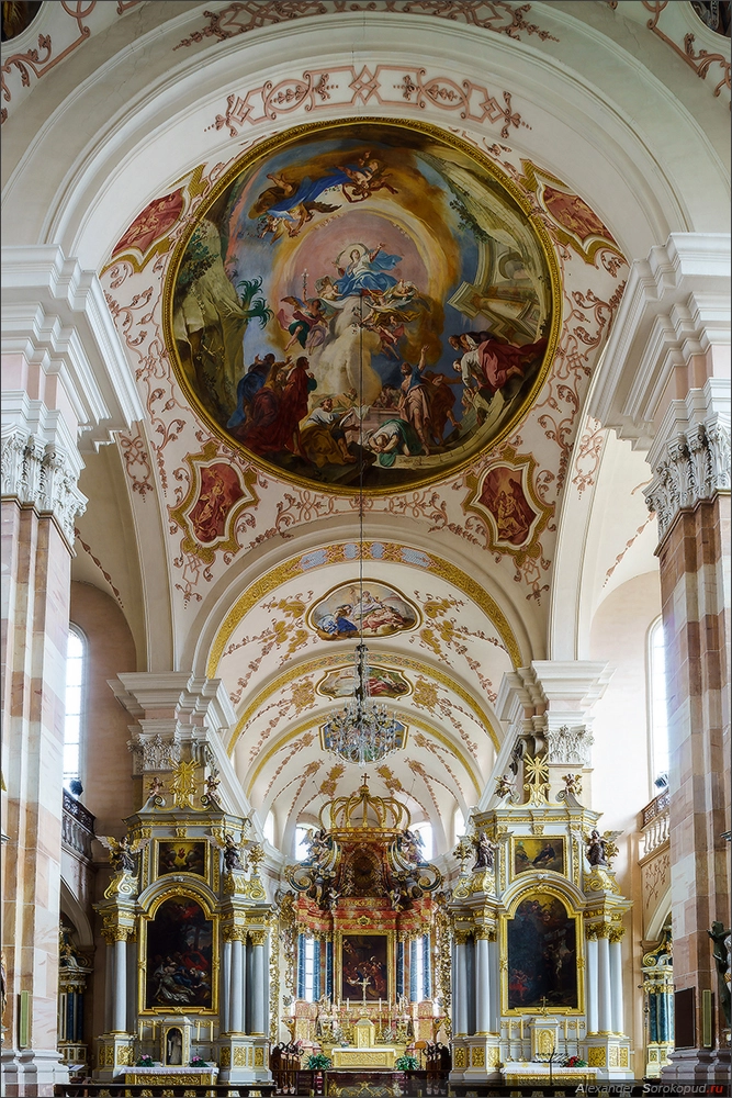 Ebersmunster Abbey Cathedral majestic interior