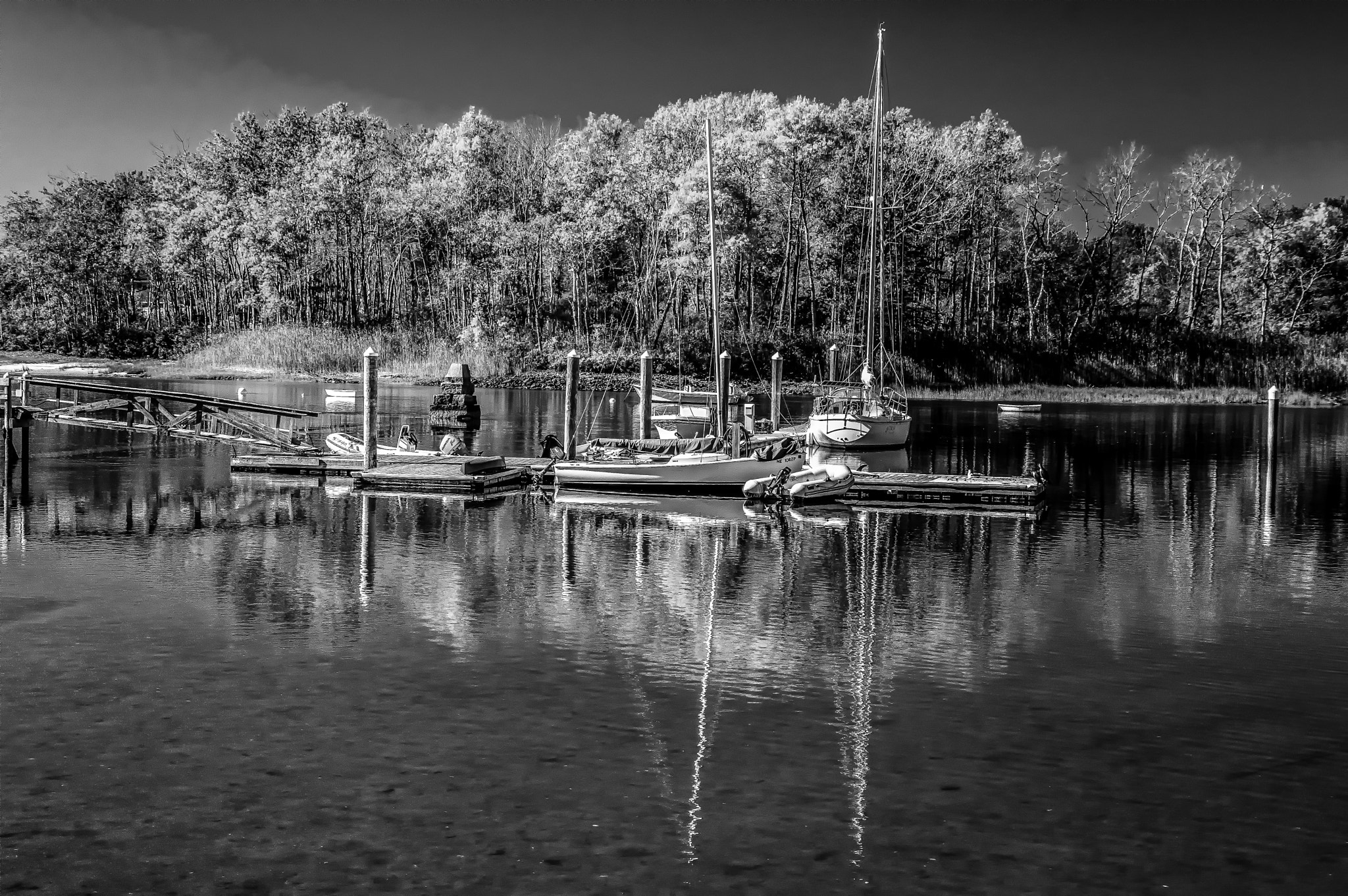 Pentax K-3 sample photo. Sail boats in a maine harbor photography