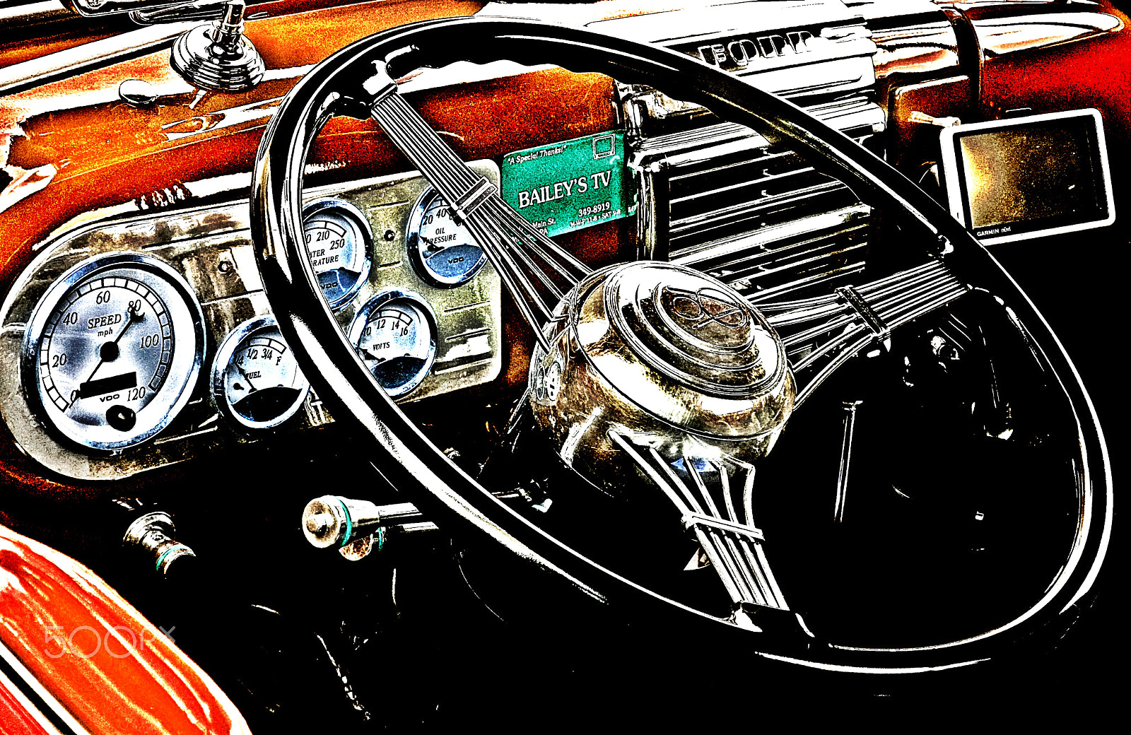Kodak EASYSHARE M575 DIGITAL CAMERA sample photo. 1950's ford truck interior photography