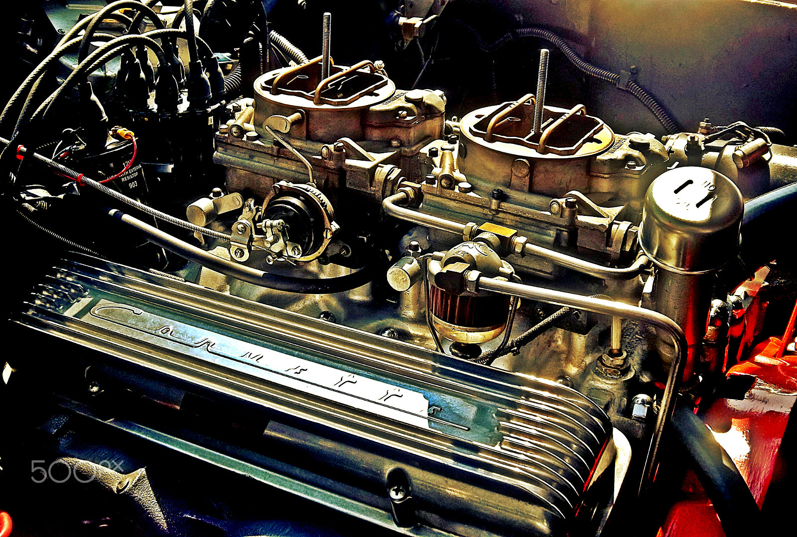 Kodak EASYSHARE M575 DIGITAL CAMERA sample photo. 1963 chevy corvette engine photography