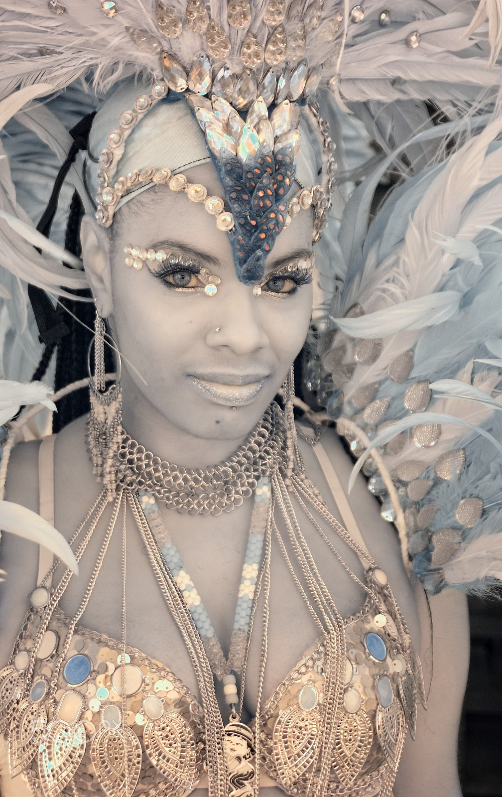 Nikon D70s sample photo. Carnival woman i, ir photography