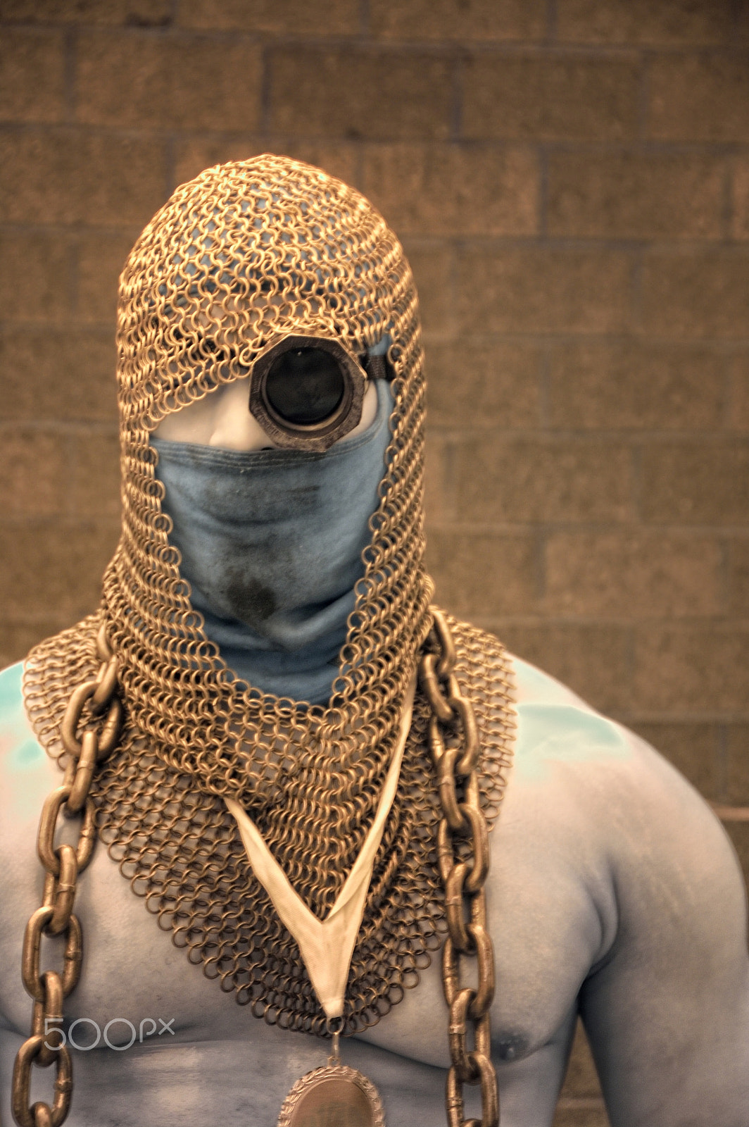 Nikon D70s sample photo. Chainmail man, ir photography