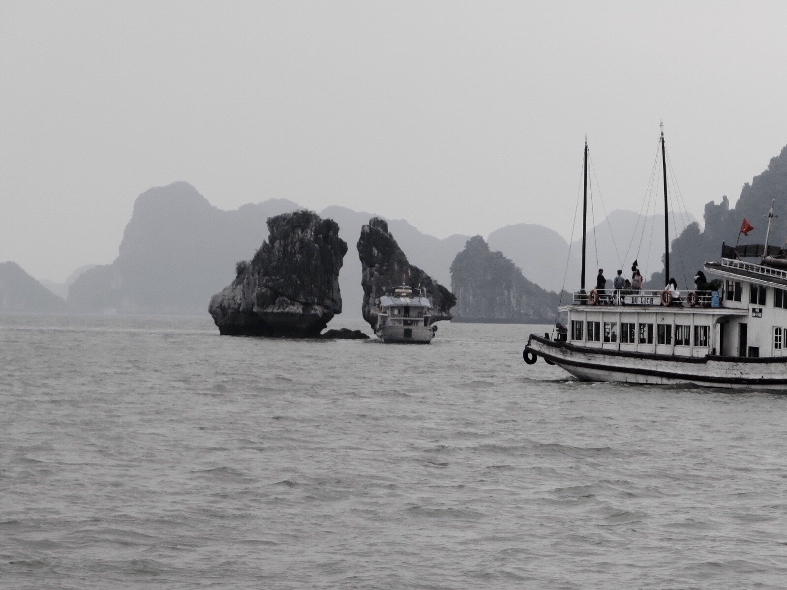 Canon PowerShot N sample photo. Two fighting roosters ha long bay photography