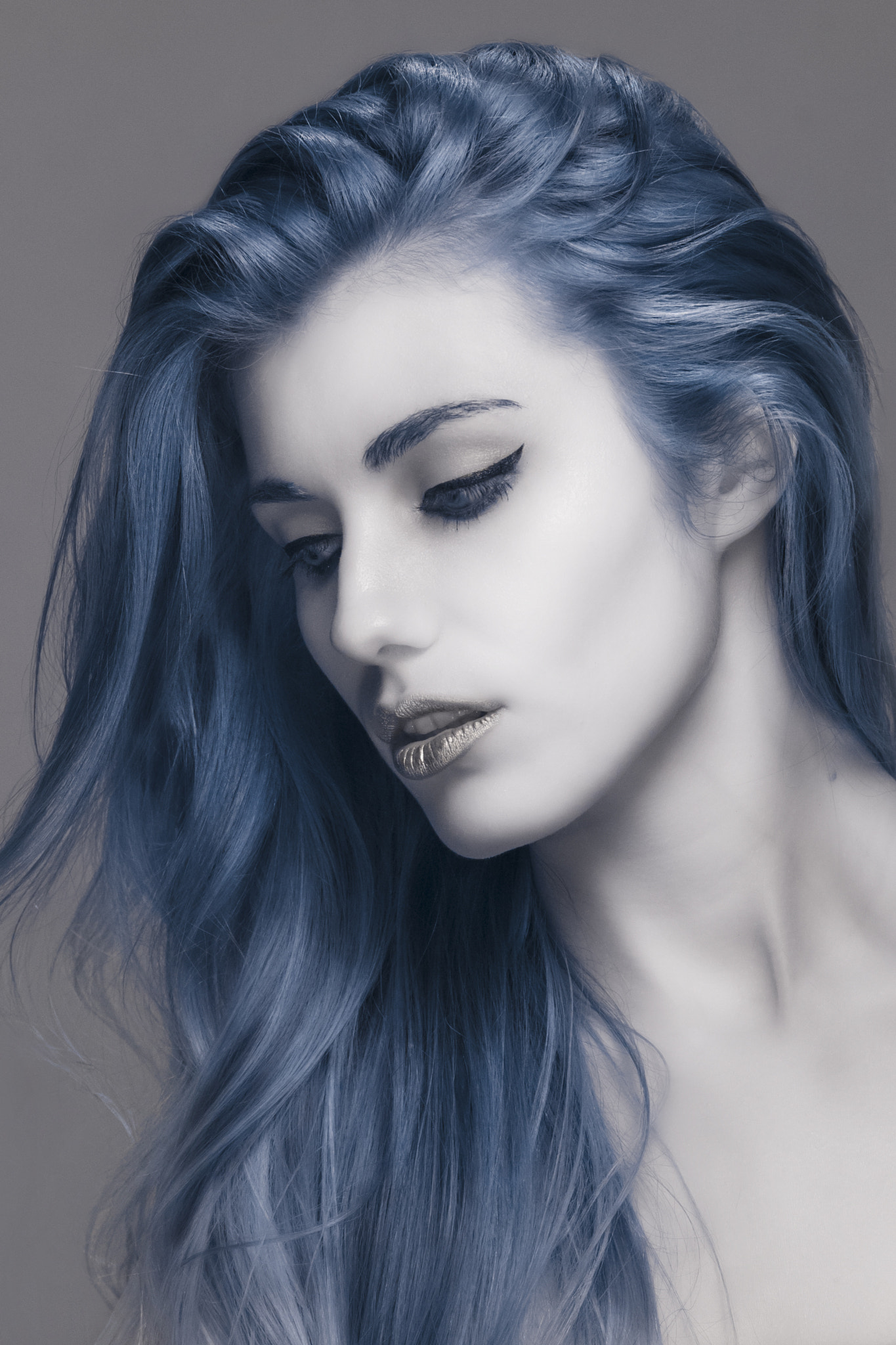 Nikon D200 sample photo. Infrared portrait in studio photography