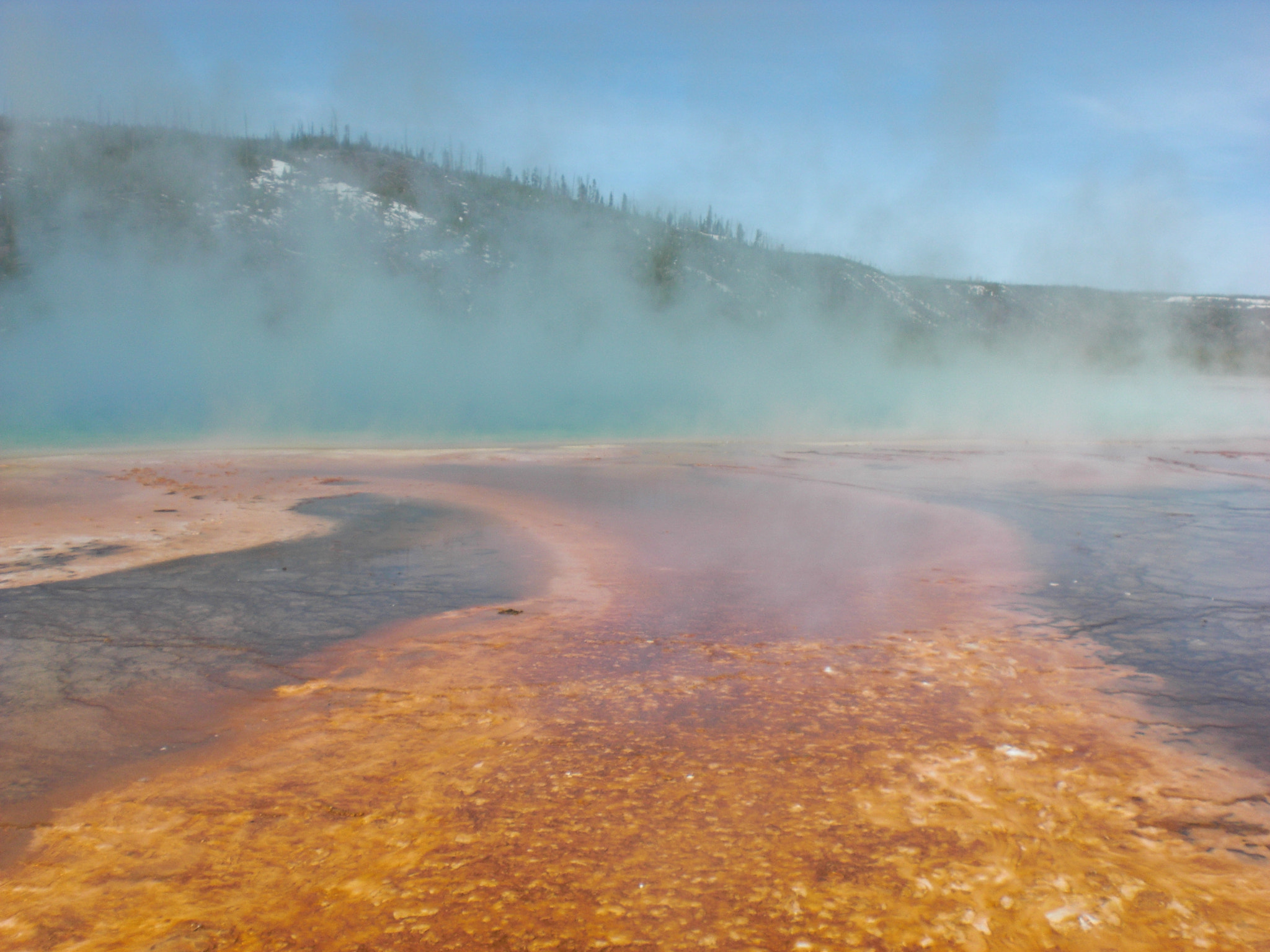 CASIO EX-Z80 sample photo. Bacteria mats at yellowstone national park photography