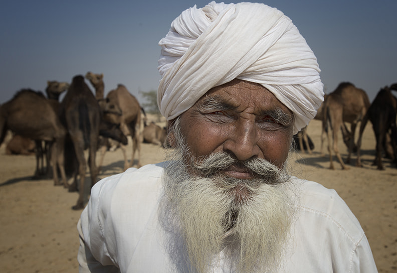 Nikon AF-S Nikkor 17-35mm F2.8D ED-IF sample photo. Camel herder photography