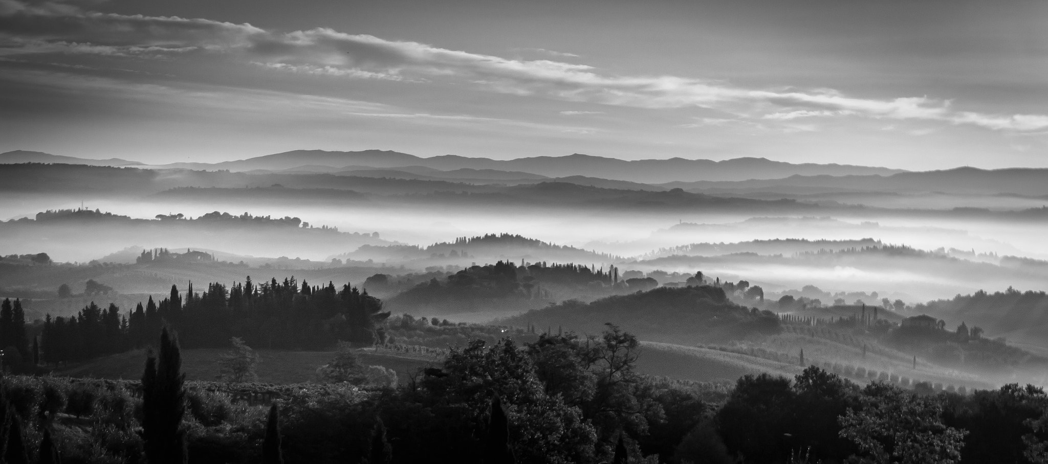 Sigma 18-50mm F2.8-4.5 DC OS HSM sample photo. Mist over tuscany photography