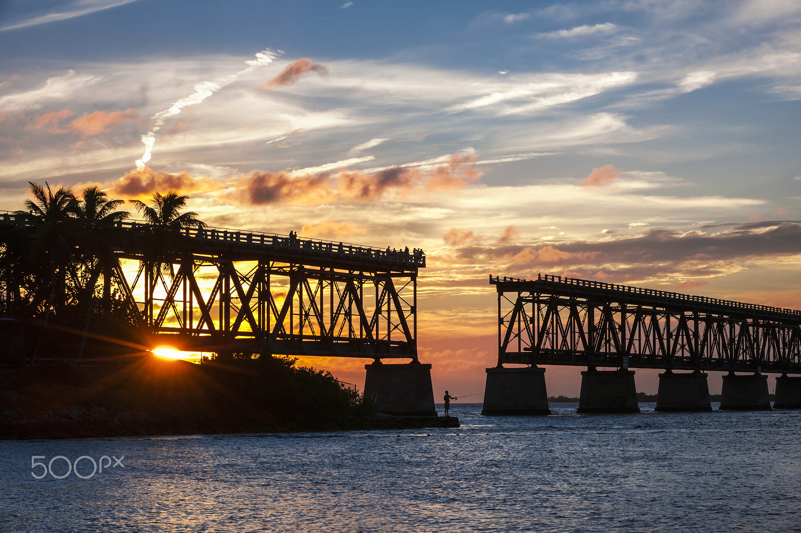 Nikon D3X sample photo. Rail bridge at florida keys photography