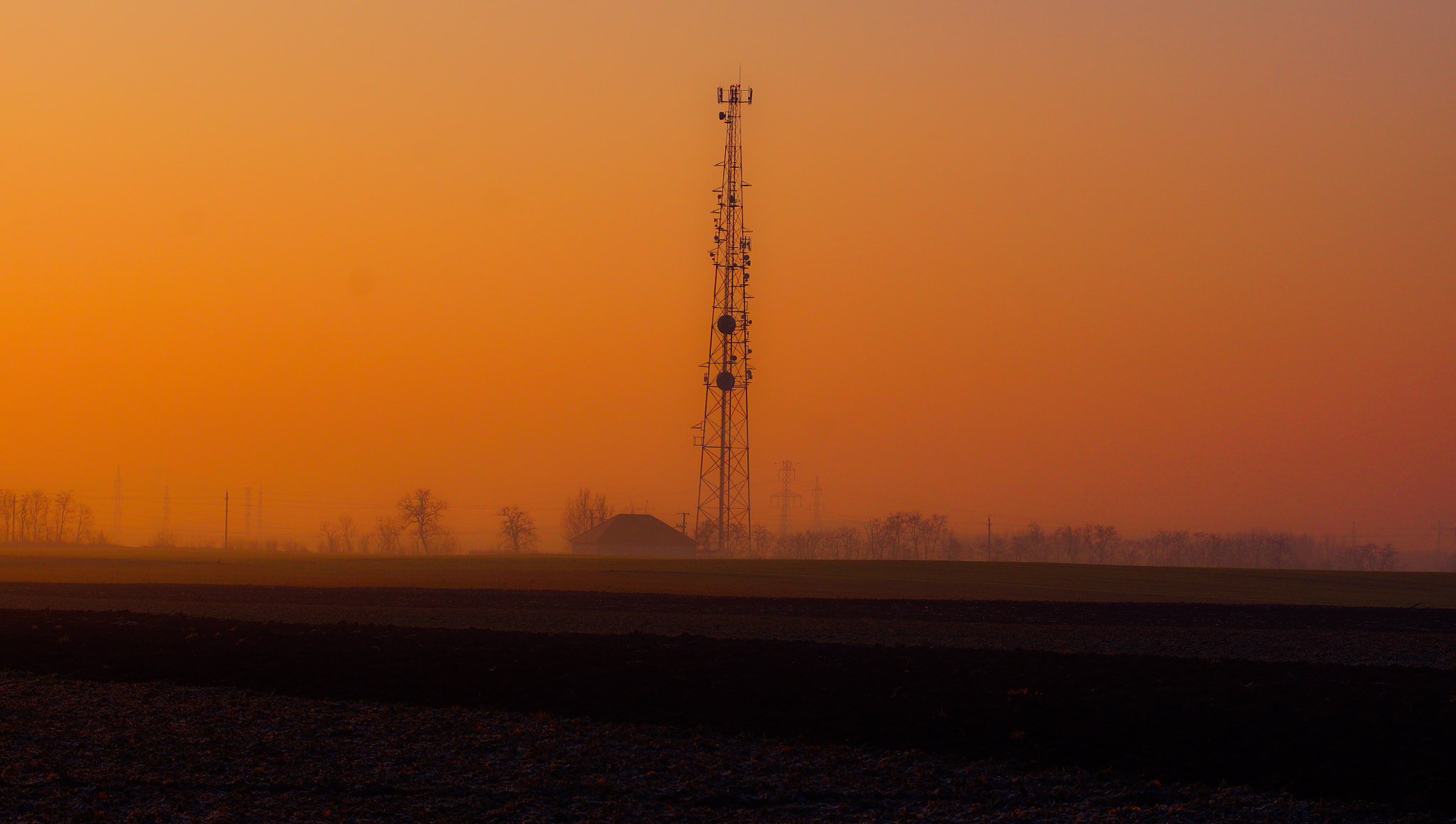 Sony SLT-A77 + Minolta AF 70-210mm F4 Macro sample photo. Winter foggy morning photography