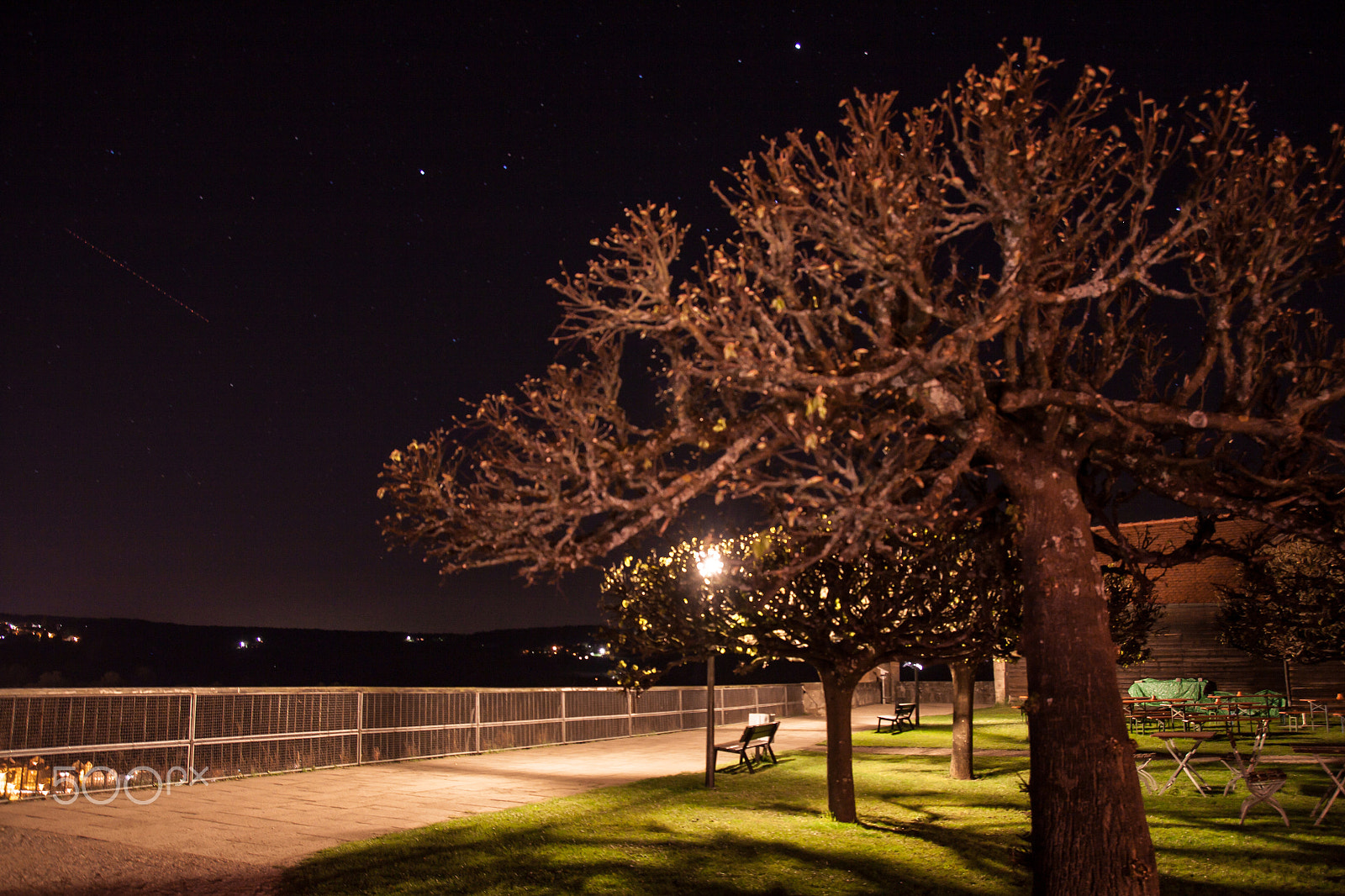 Canon EOS 50D + Tamron SP AF 17-50mm F2.8 XR Di II VC LD Aspherical (IF) sample photo. Tree at night on an old fortress photography