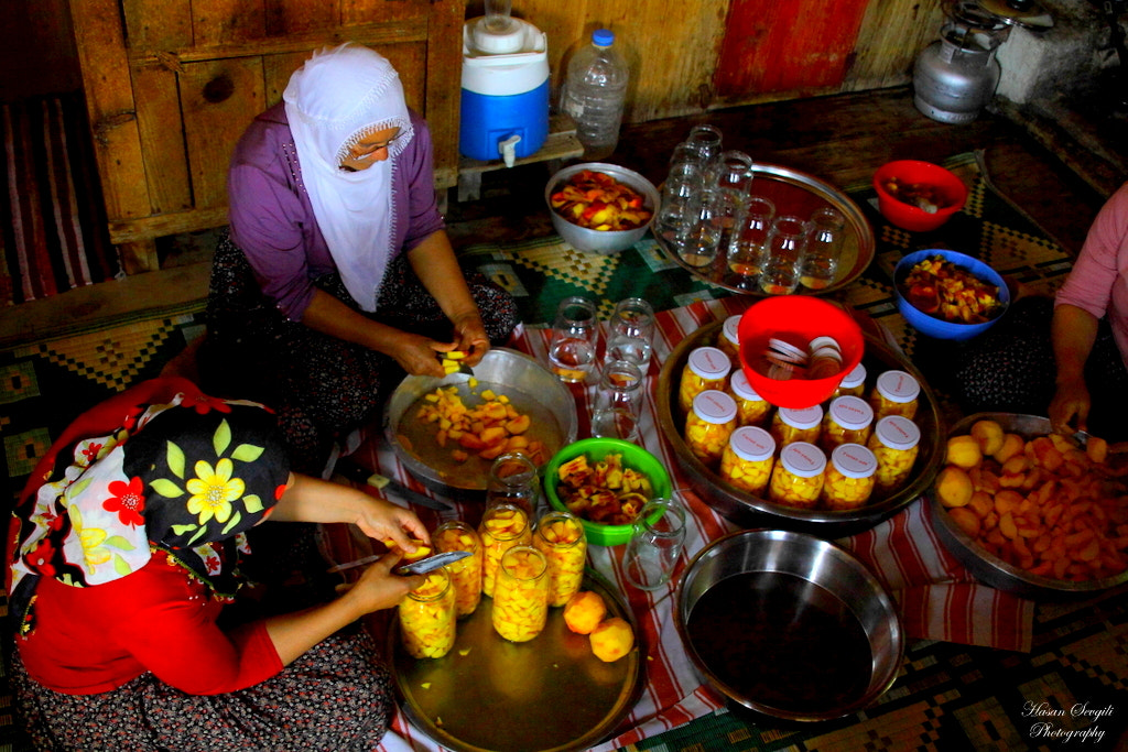 Canon EOS 50D + Canon 24-70mm sample photo. Peach jam makers photography