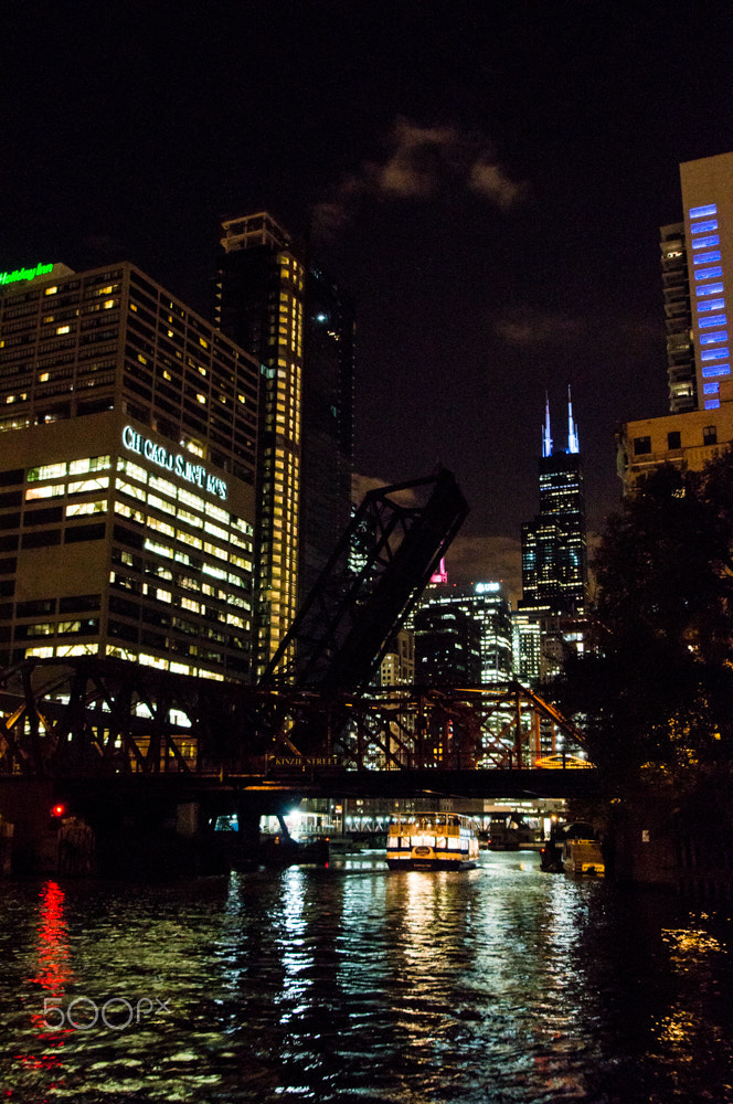 Sony SLT-A57 sample photo. Night time chicago photography
