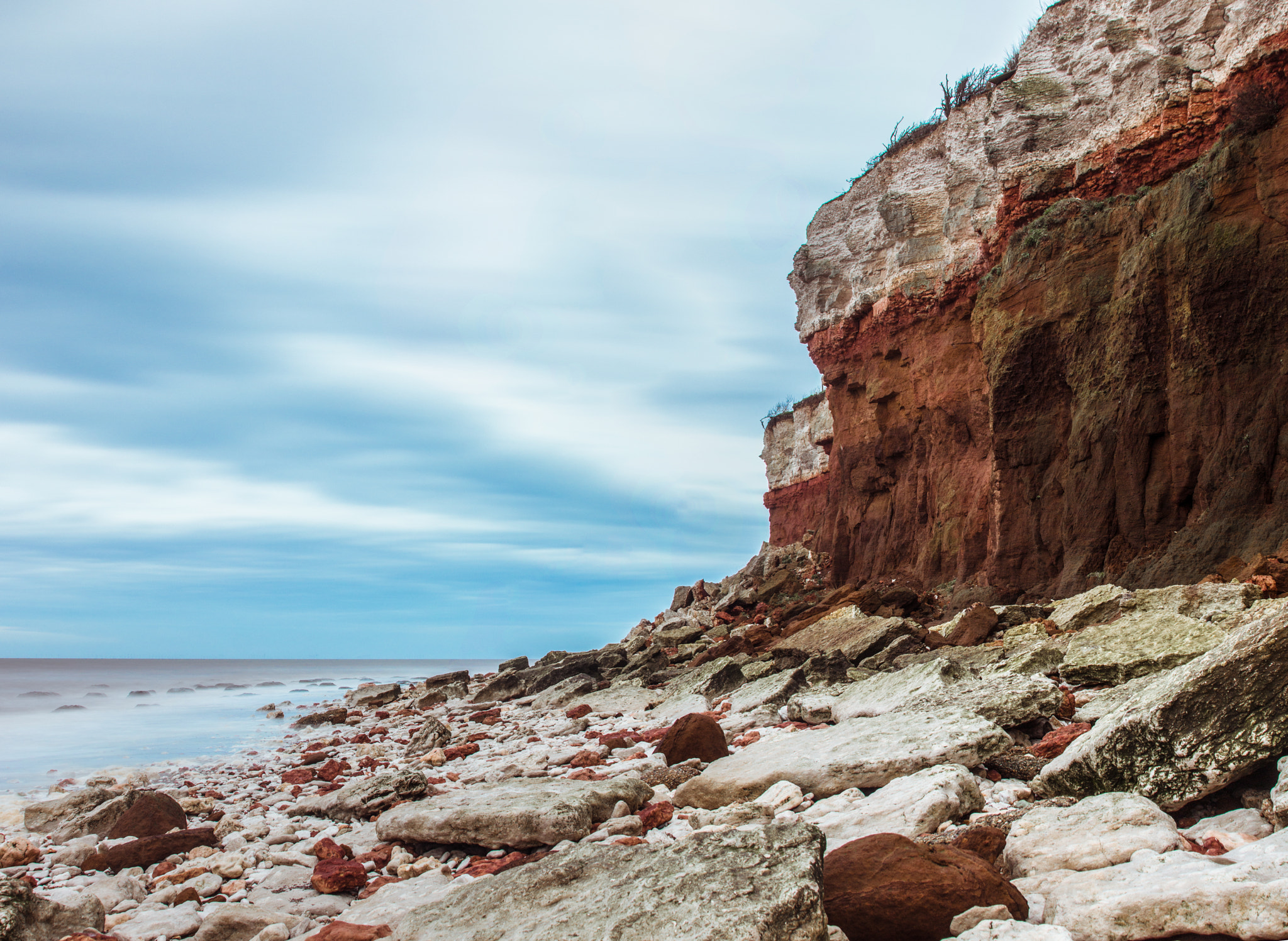 Canon EF 28-300mm F3.5-5.6L IS USM sample photo. Hunstanton cliffs photography