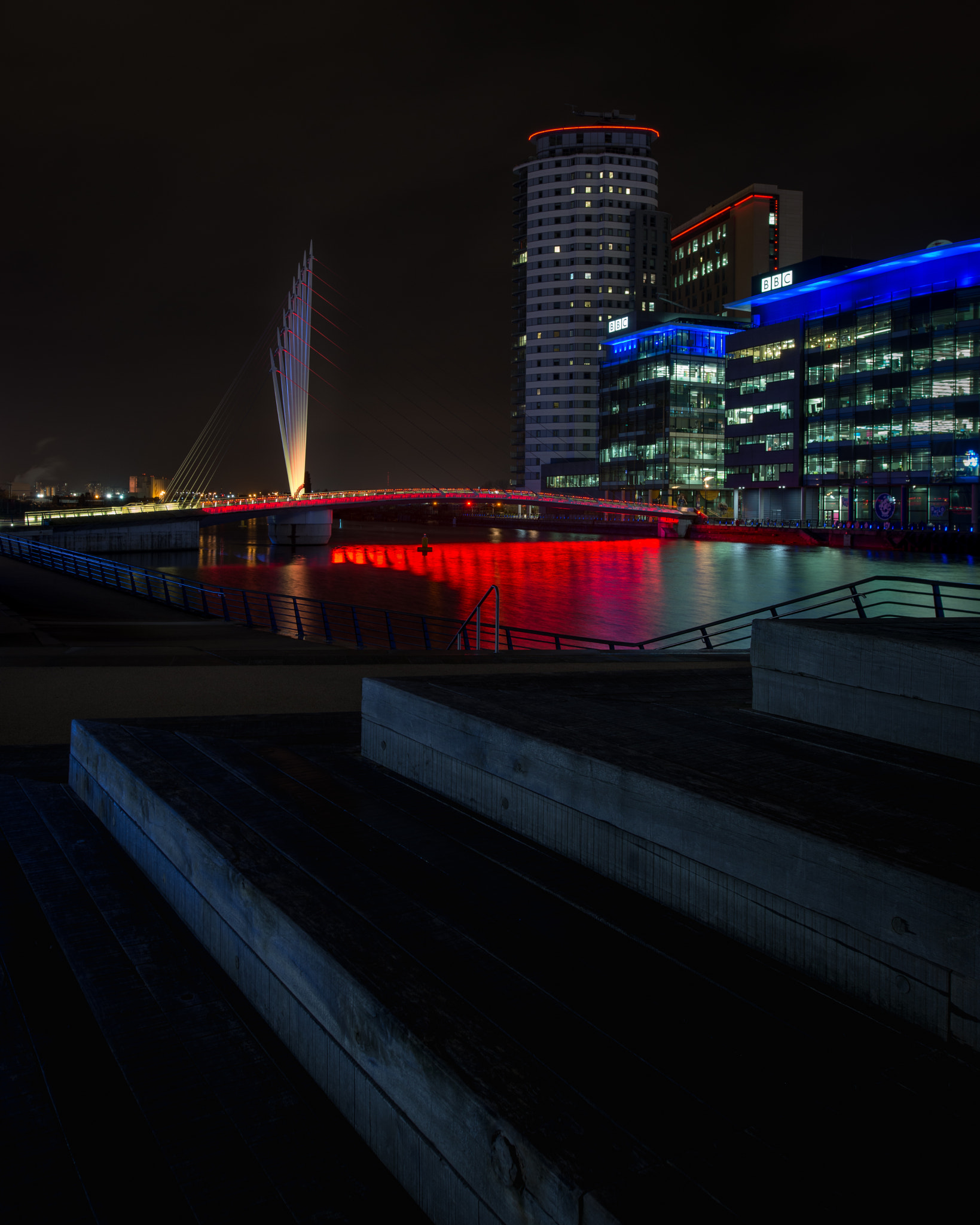 Nikon D800 + Nikon PC-E Nikkor 24mm F3.5D ED Tilt-Shift sample photo. Salford quays photography