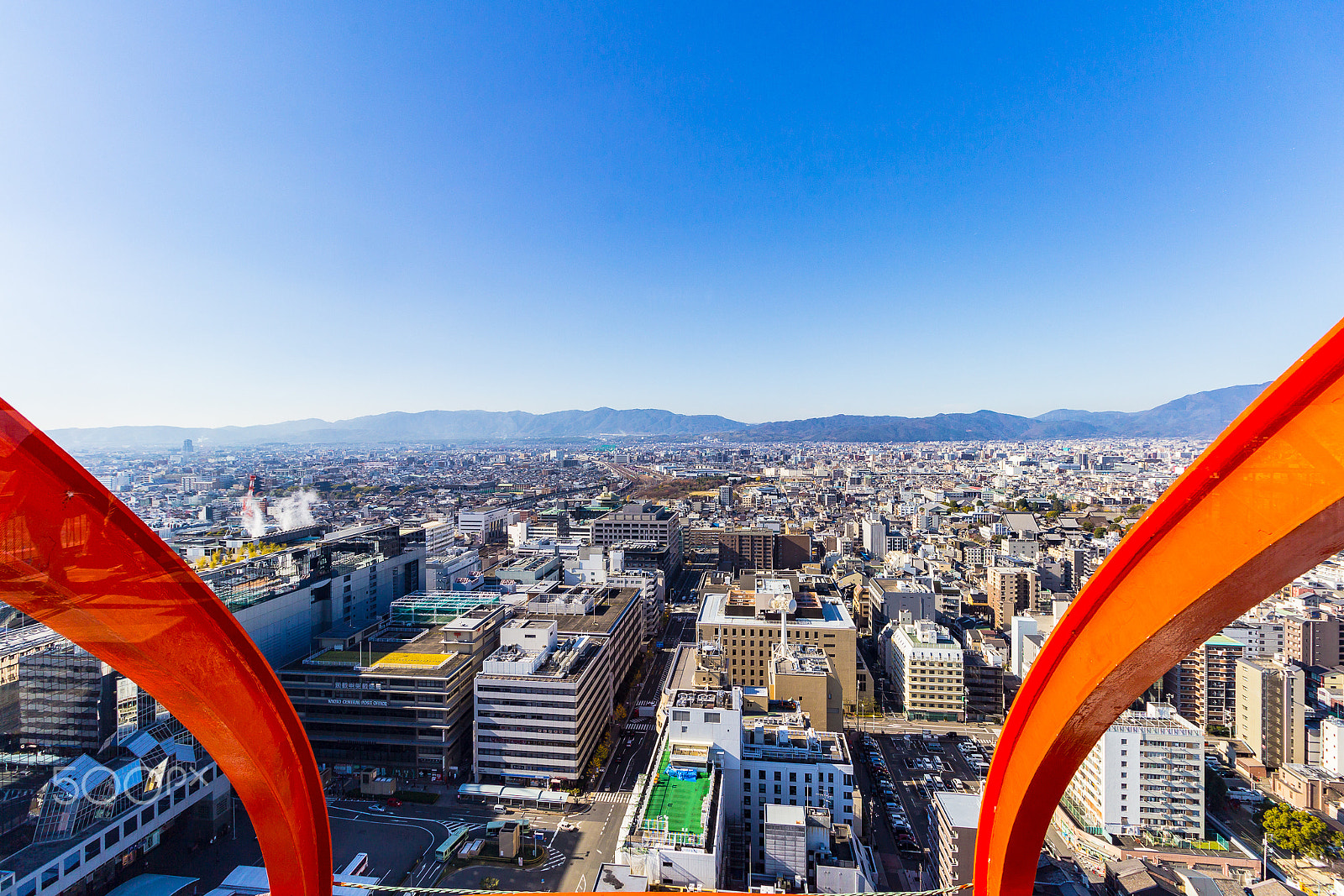 Canon EF-S 10-18mm F4.5–5.6 IS STM sample photo. View from kyoto tower with clear blue sky, kyoto, photography