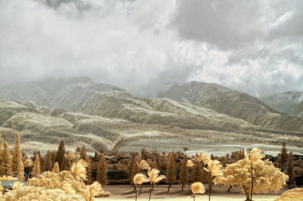 Nikon D70s sample photo. Rain in the west maui mountains, ir photography