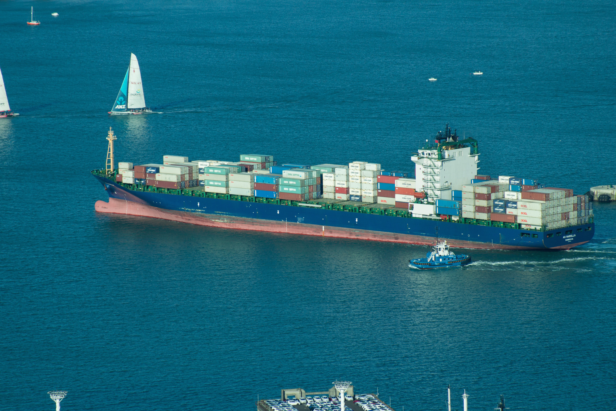 Canon EF 80-200mm F4.5-5.6 II sample photo. Cargo ship as mariella photography