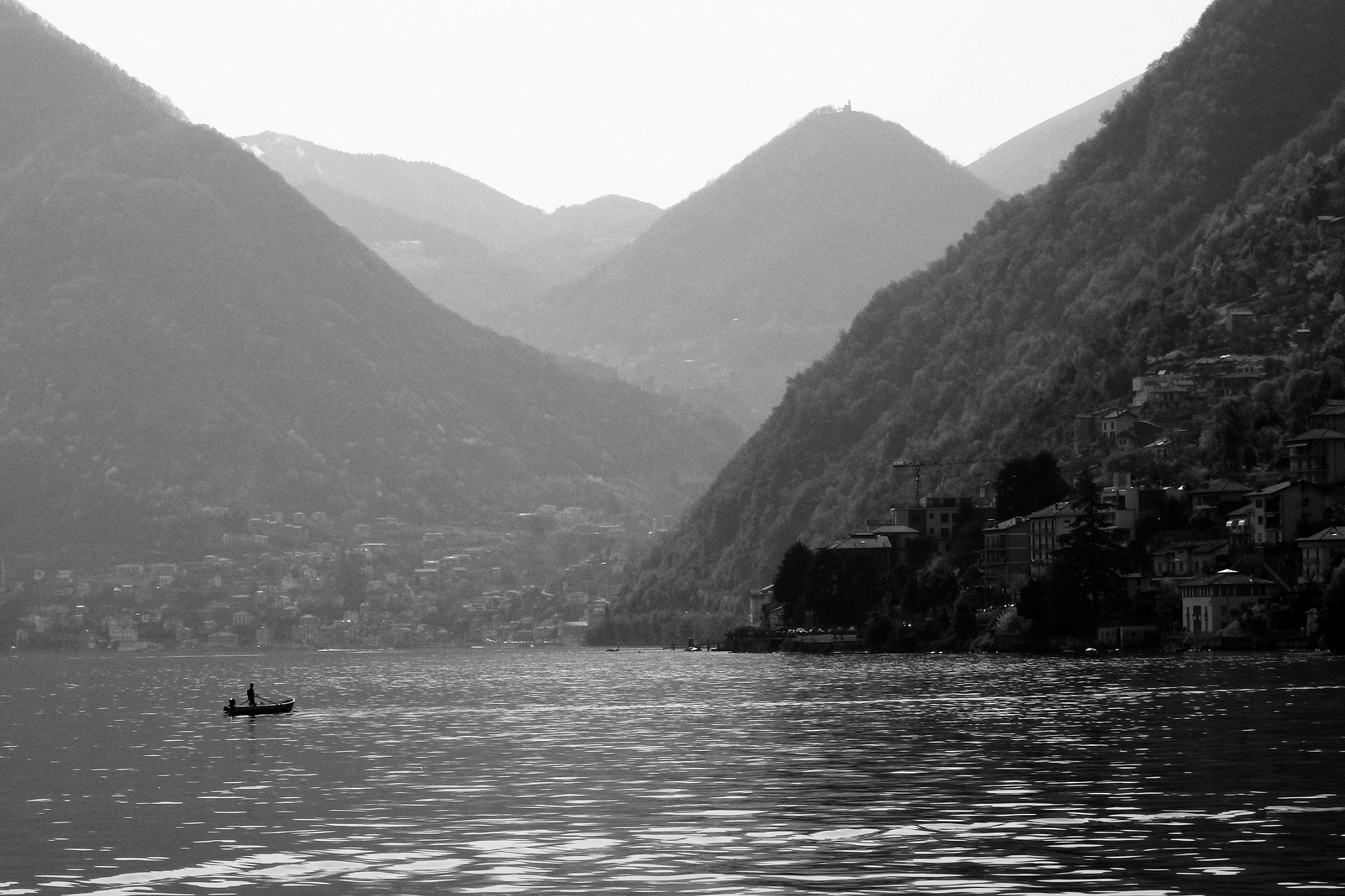 Olympus SH-50 sample photo. Pescatore sul lago di como photography