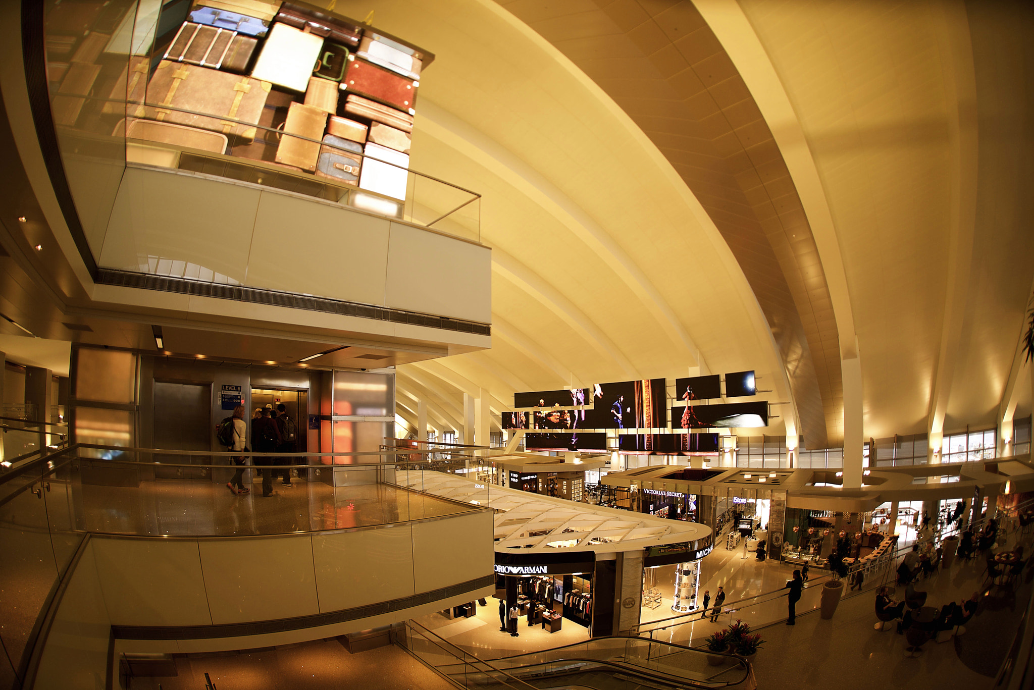 Nikon D810 + Sigma 15mm F2.8 EX DG Diagonal Fisheye sample photo. A view from lax lounge photography