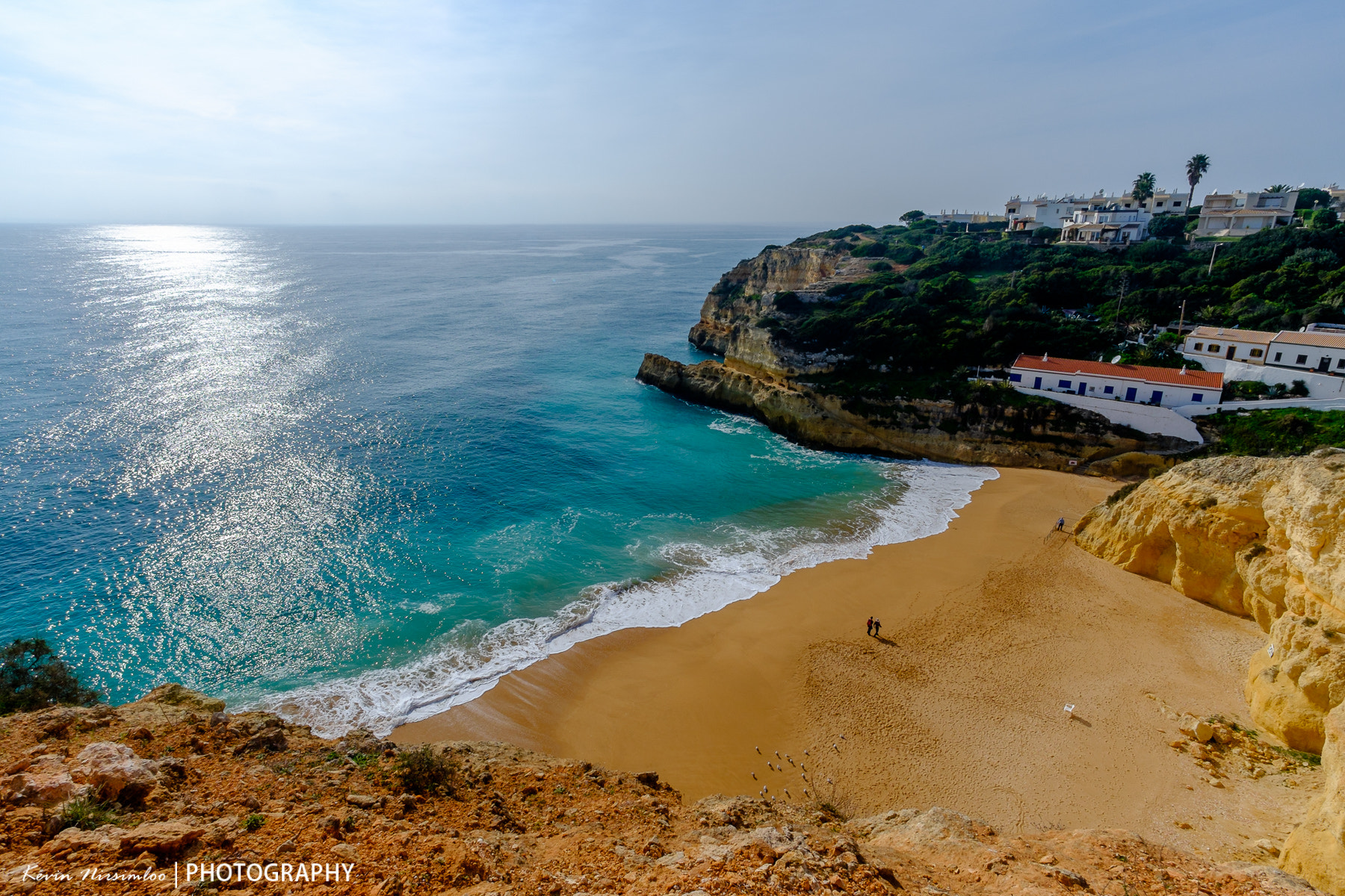 ZEISS Touit 12mm F2.8 sample photo. Beach of benagil from high up photography