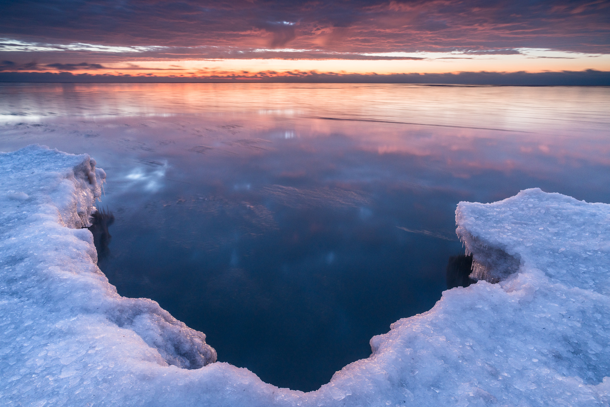 Sony a7R II + Sony 20mm F2.8 sample photo. Erie sunrise photography