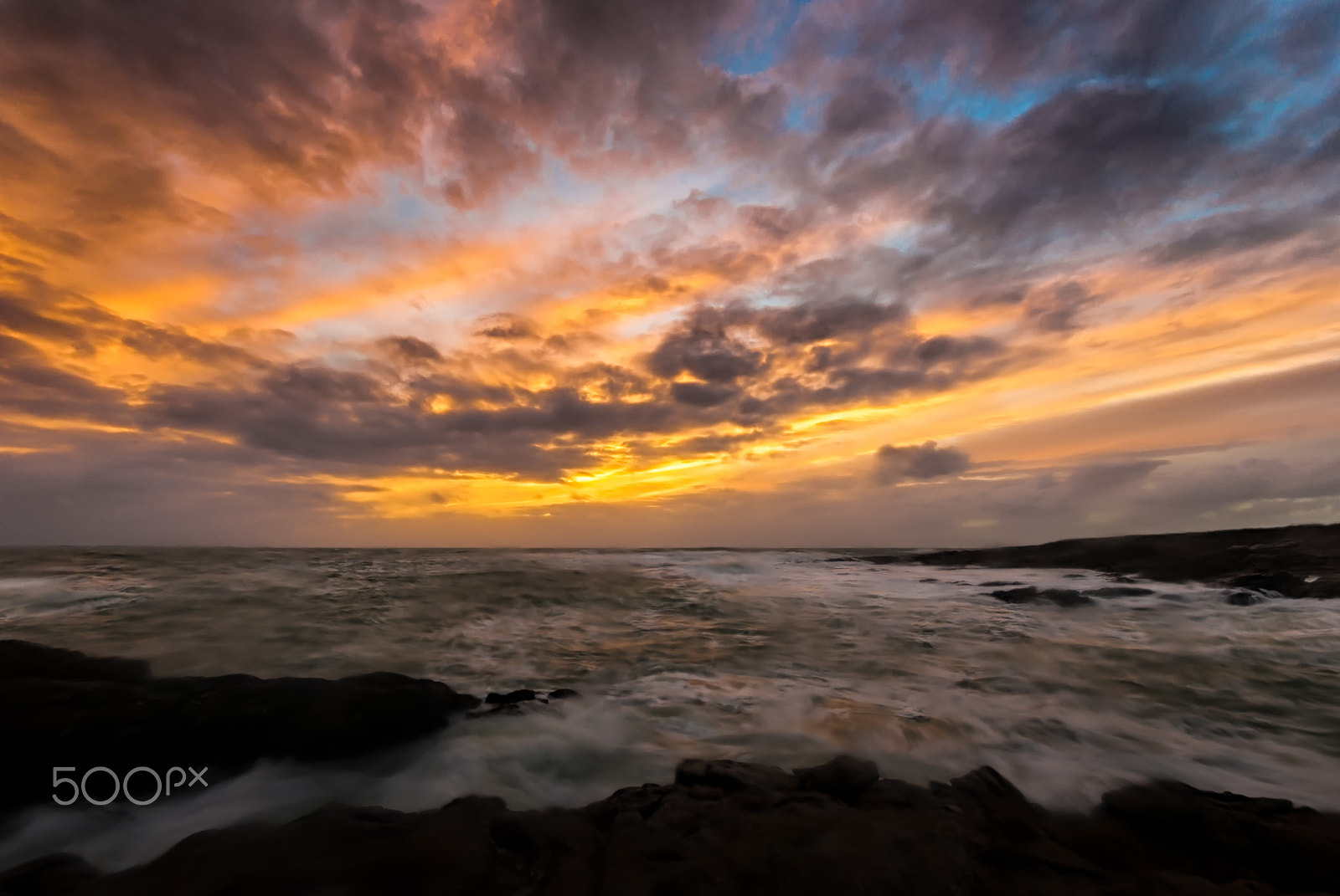 Pentax K200D + Sigma AF 10-20mm F4-5.6 EX DC sample photo. Beautiful sunset in quiberon, west france photography