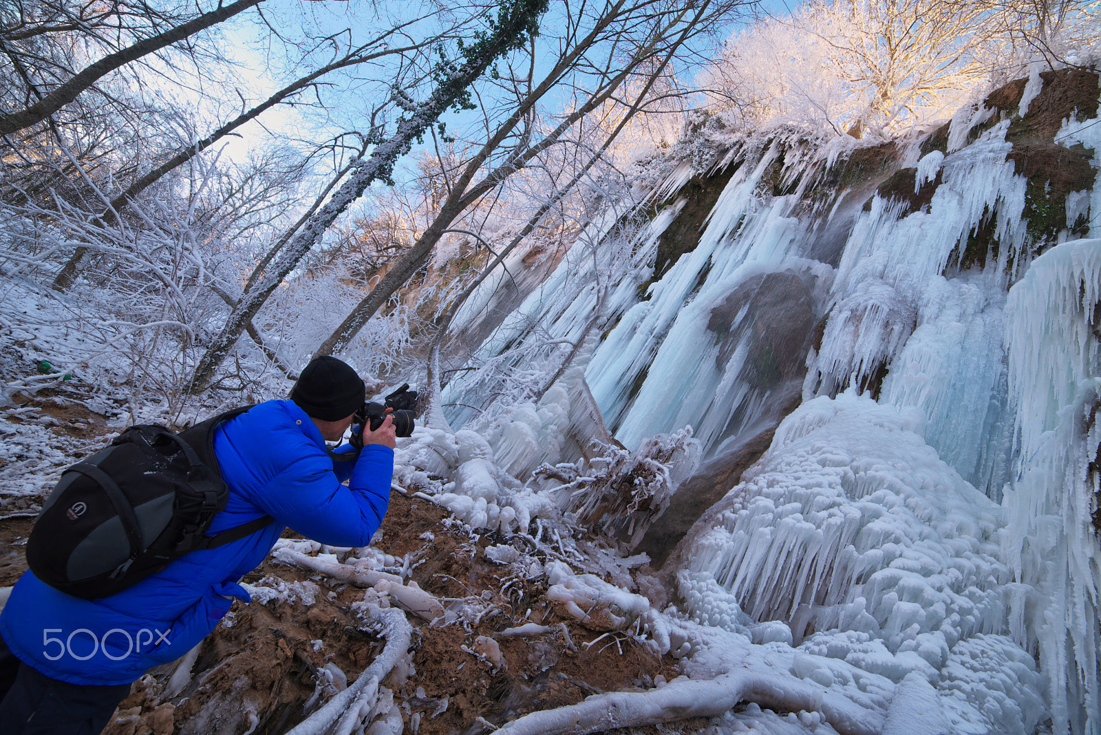 14mm F/2.8-1.4 D sample photo. Frozen saint ana waterfall photography