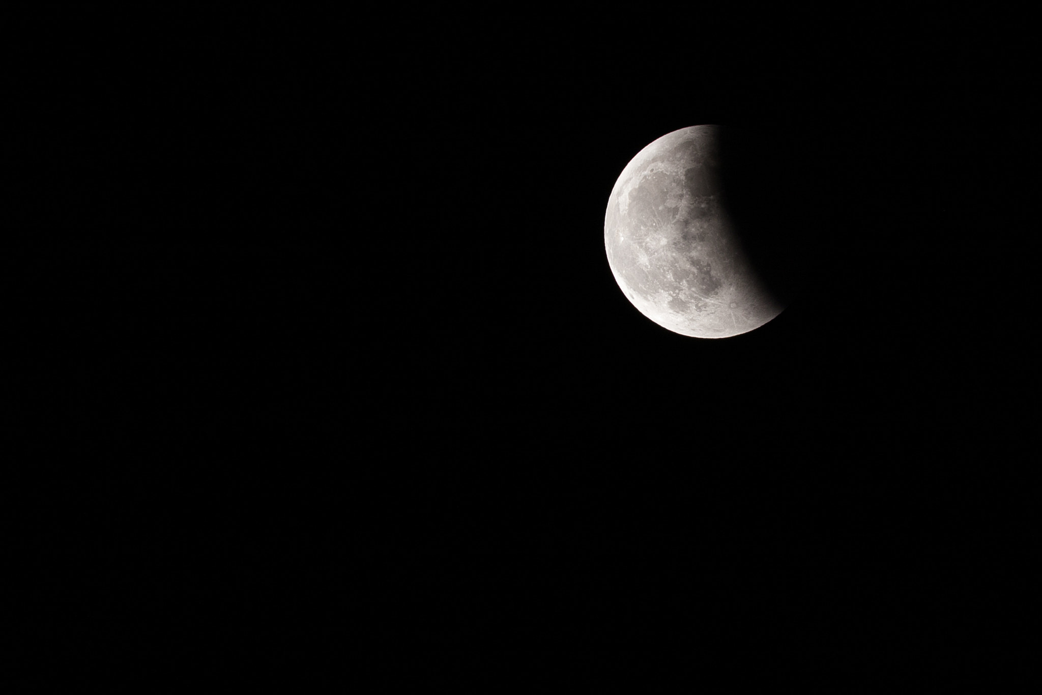 Canon EOS 40D + Canon EF 400mm F5.6L USM sample photo. Lunar eclipse photography
